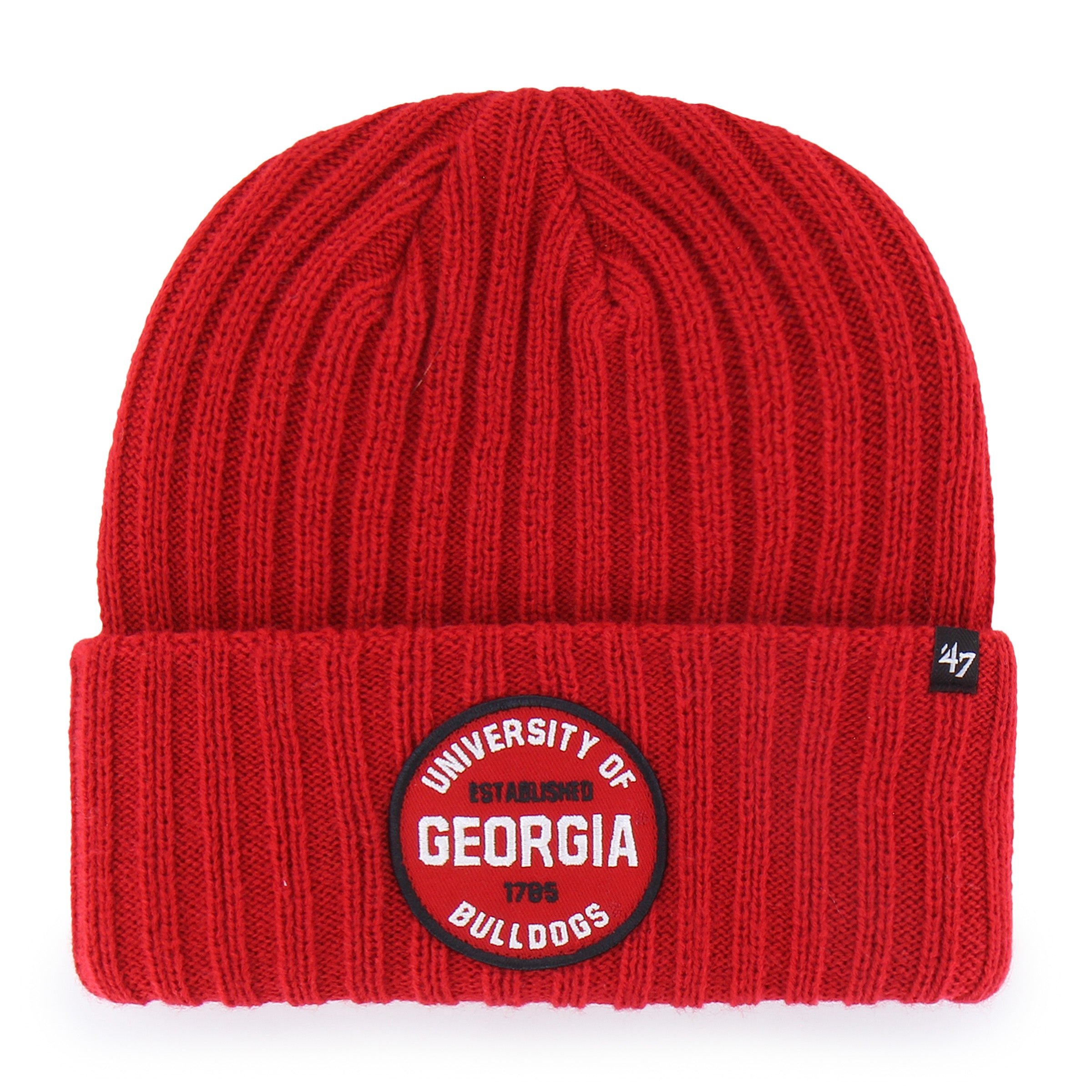 47-cuff-knit-georgia-bulldogs-beanie-rot-herren-patch image 1