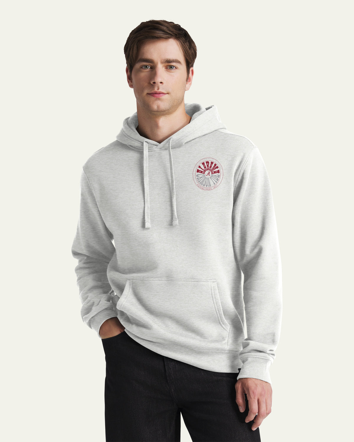 47-brand-headline-crew-alabama-warpstyle-everyday-hoodie-relay-grey image 2