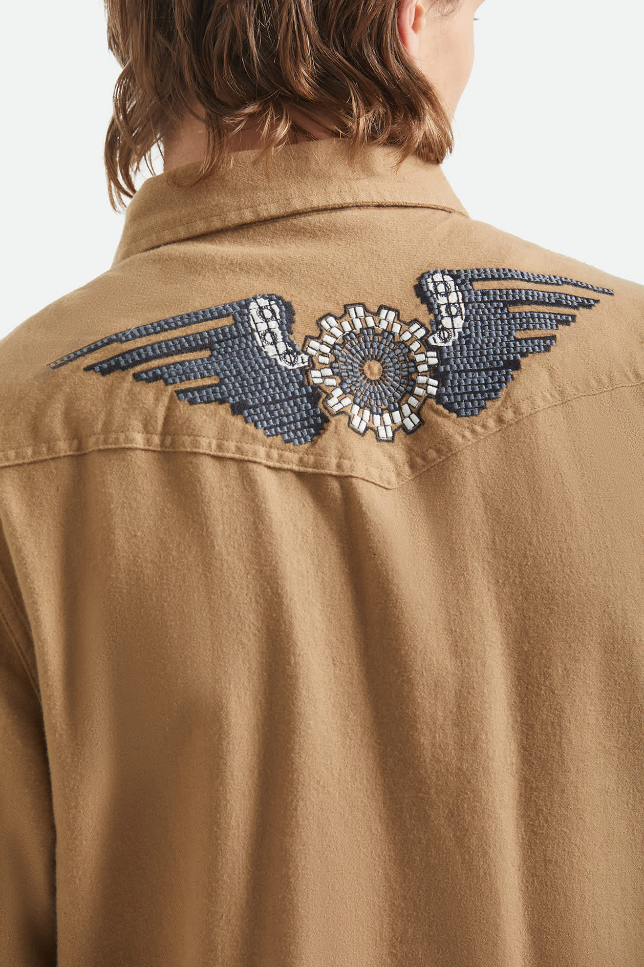 brixton-waylon-lightweight-overshirt-hemd-khaki-baumwolle image 4