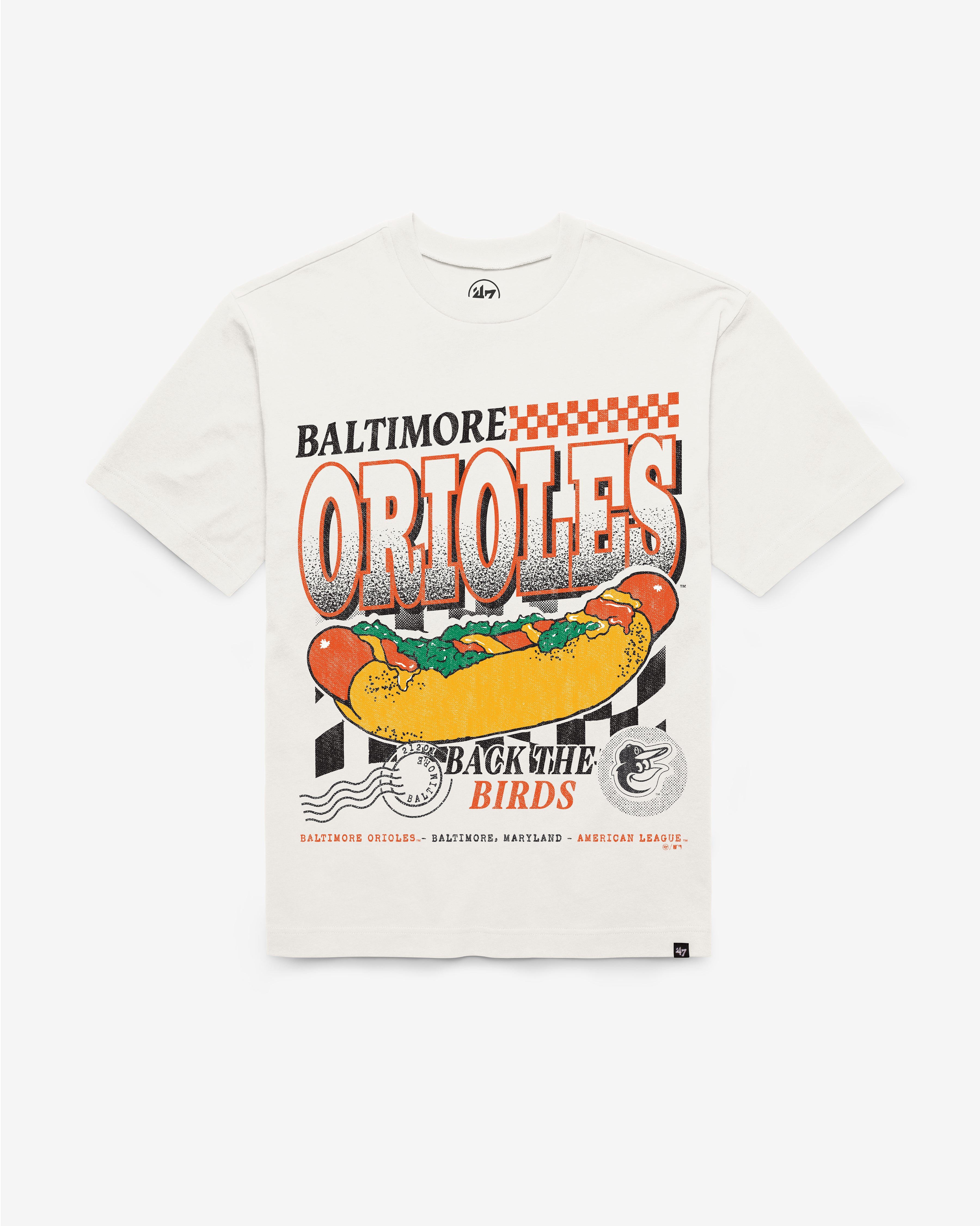 47-brand-47-foundation-tee-baltimore-orioles-on-the-grill-t-shirt-sandstone image 1