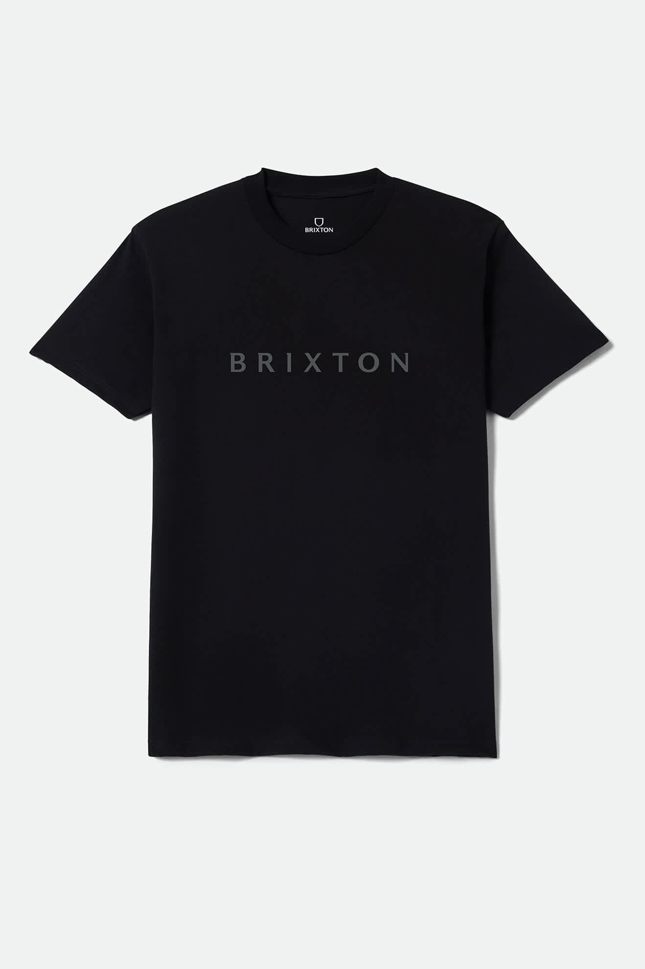 brixton-alpha-line-standard-t-shirt-herren-schwarz-baumwolle image 1