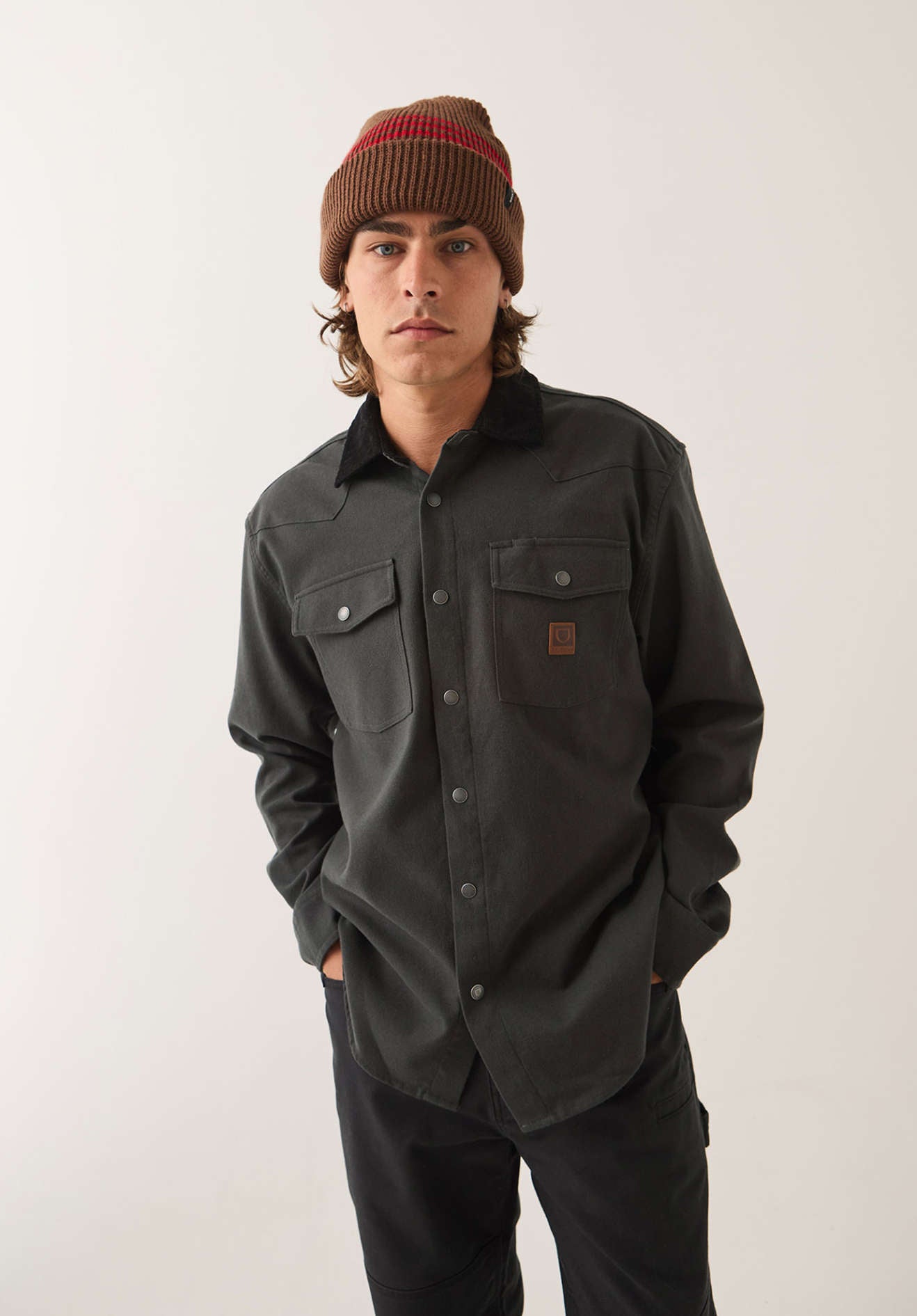 brixton-bowery-builders-ranch-performance-flannel-flanellhemd-schwarz image 5
