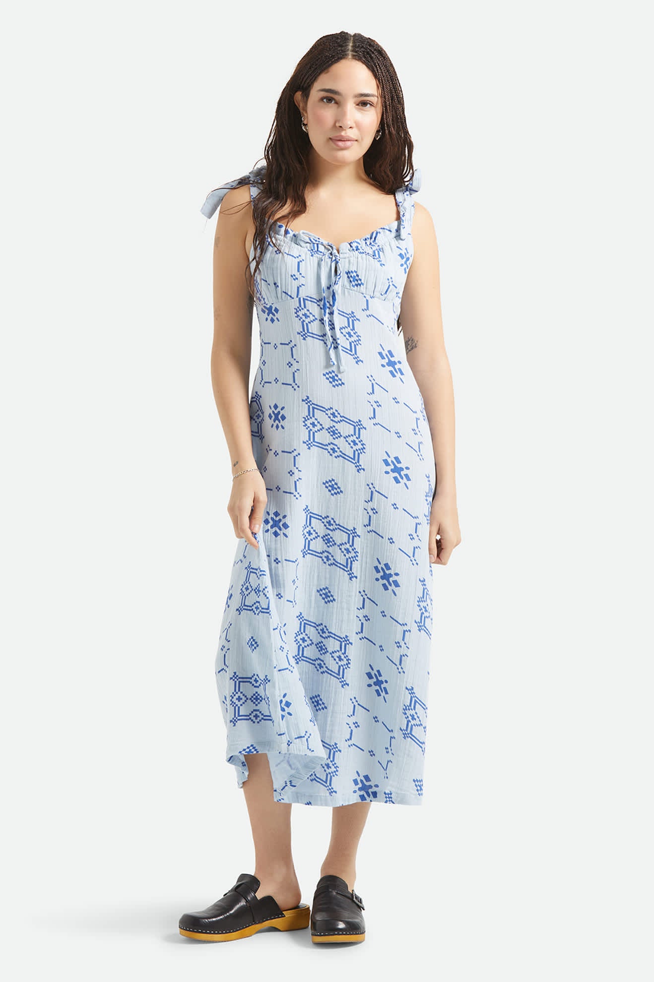 brixton-the-tie-dress-aura-blue-tile-print-baumwollkleid image 5
