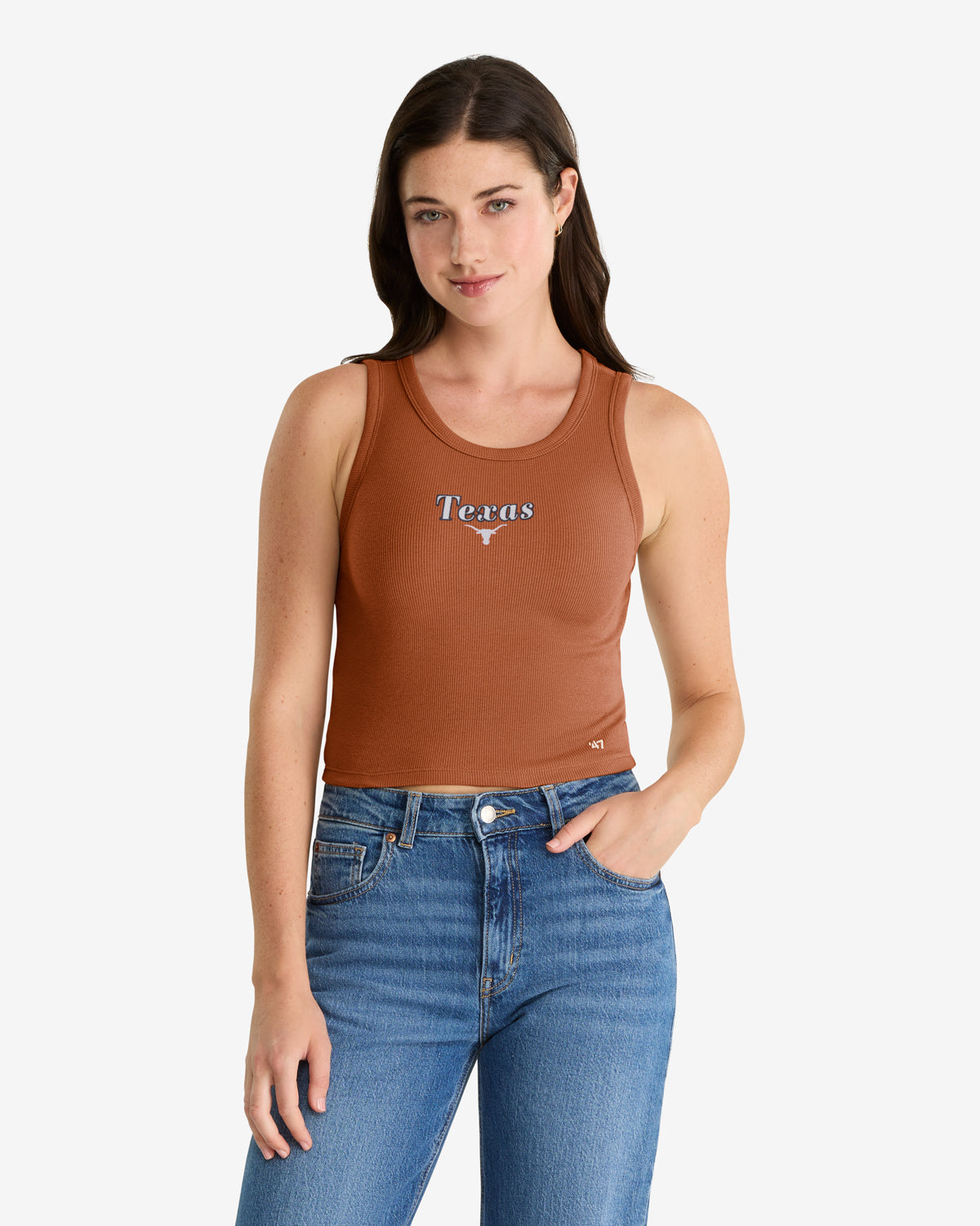 47-baby-rib-tank-texas-longhorns-straight-cut-top-orange-damen image 1