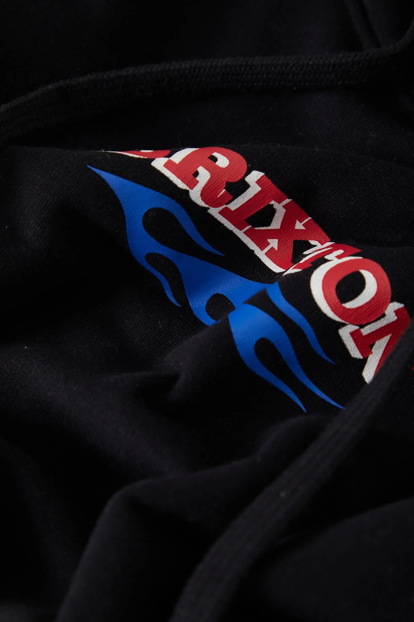brixton-clifton-hood-hoodie-herren-schwarz-fleece-280gsm image 4