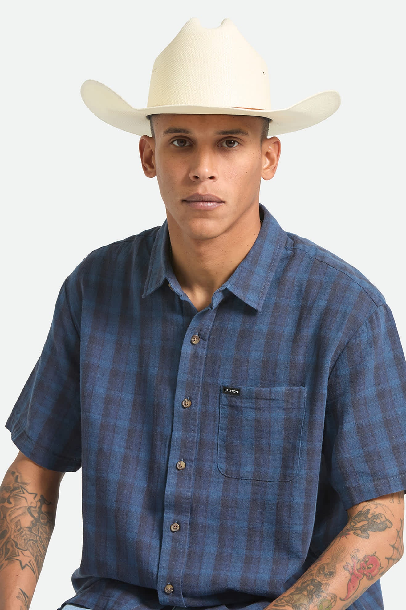 brixton-laredo-cowboyhut-bone-bangora-stroh image 2