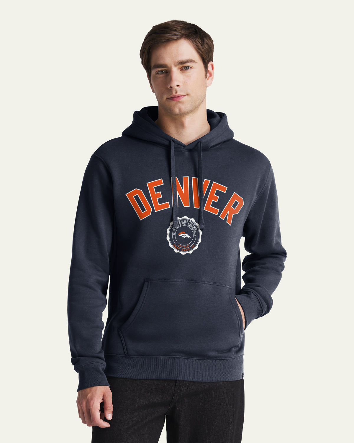 47-brand-broncos-crest-bend-everyday-hoodie-herren-navy-baumwolle image 1