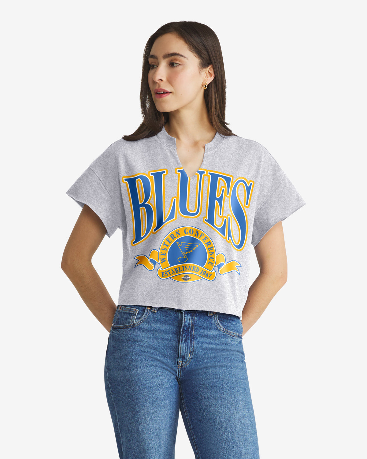 47-brand-st-louis-blues-oversized-notch-neck-tee-grau image 1