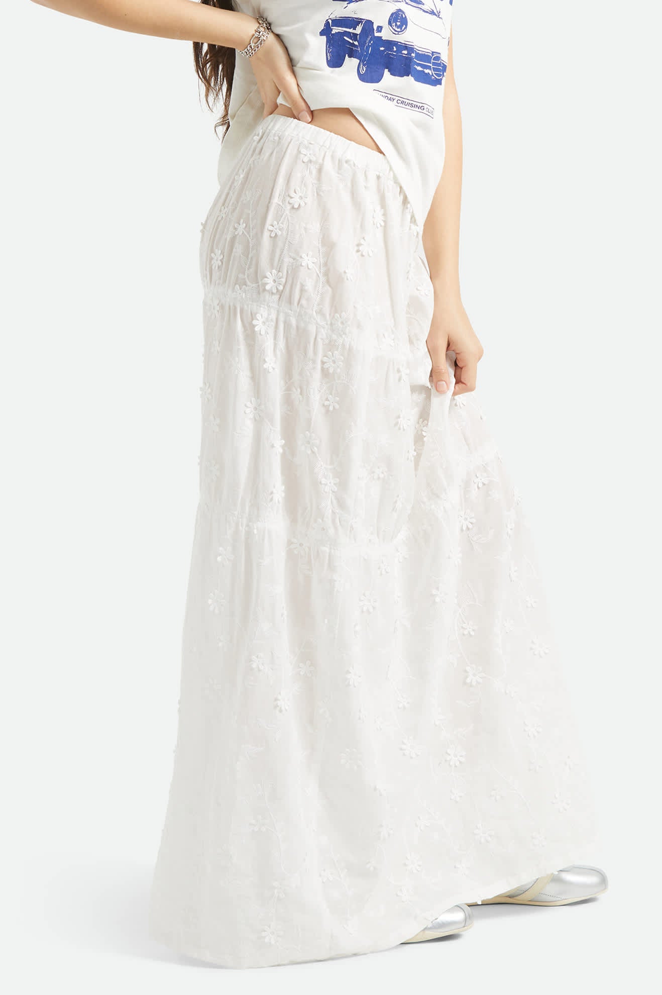 brixton-abigail-skirt-rock-off-white-floral-baumwolle-3d-blumen image 4