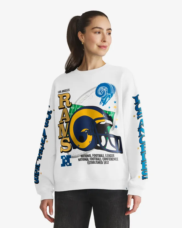 47-los-angeles-rams-thunderous-oversized-crew-white-wash-damen image 1