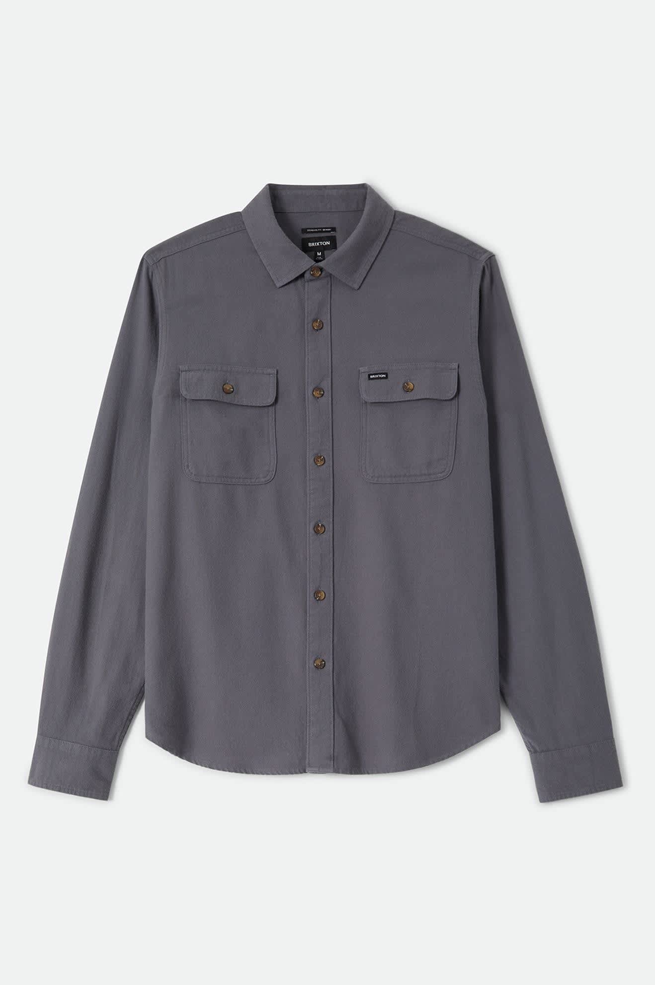 brixton-bowery-flanellhemd-future-grey-baumwolle image 1