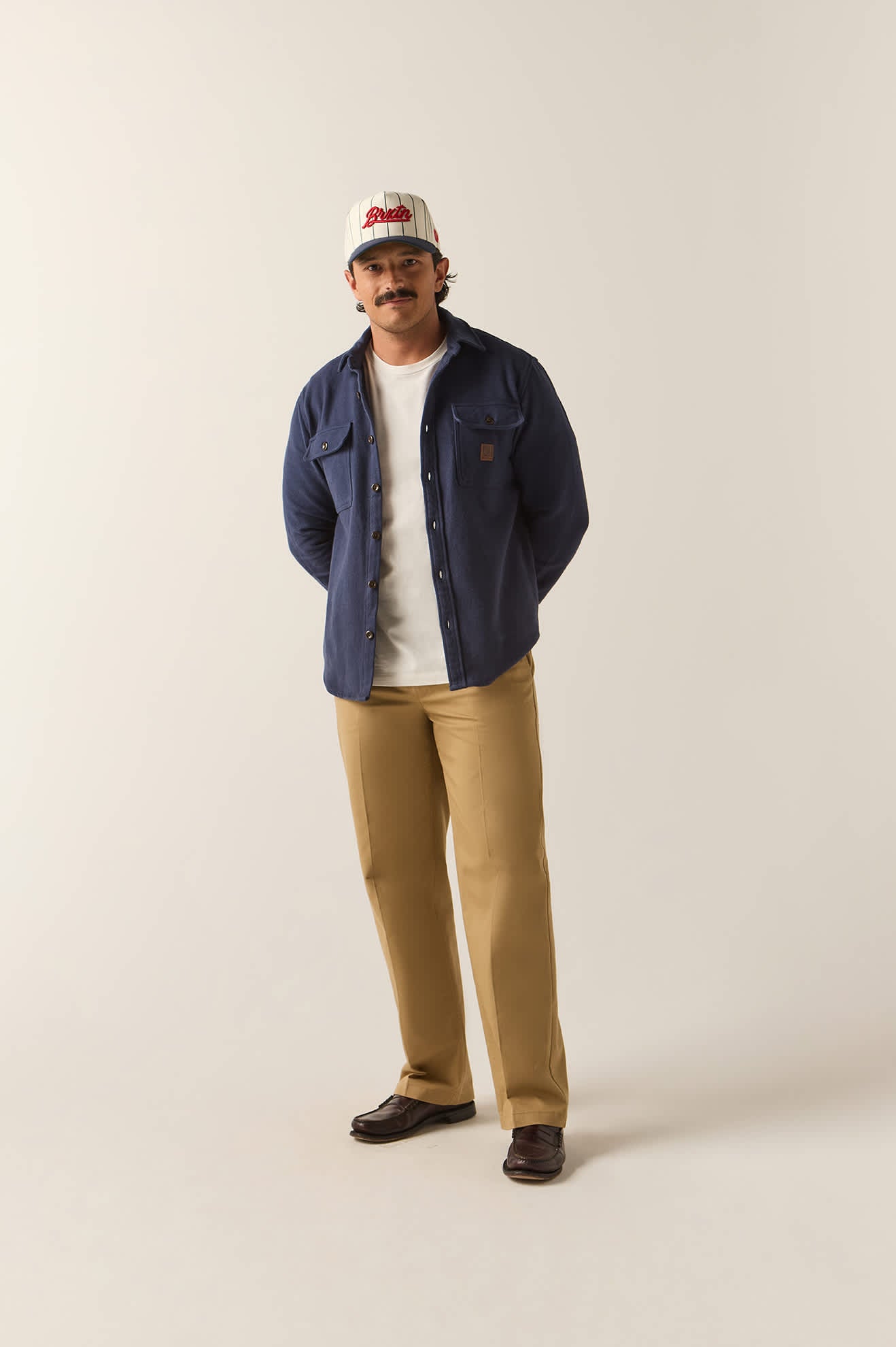 brixton-bowery-heavyweight-flanellhemd-washed-navy-wolle image 4