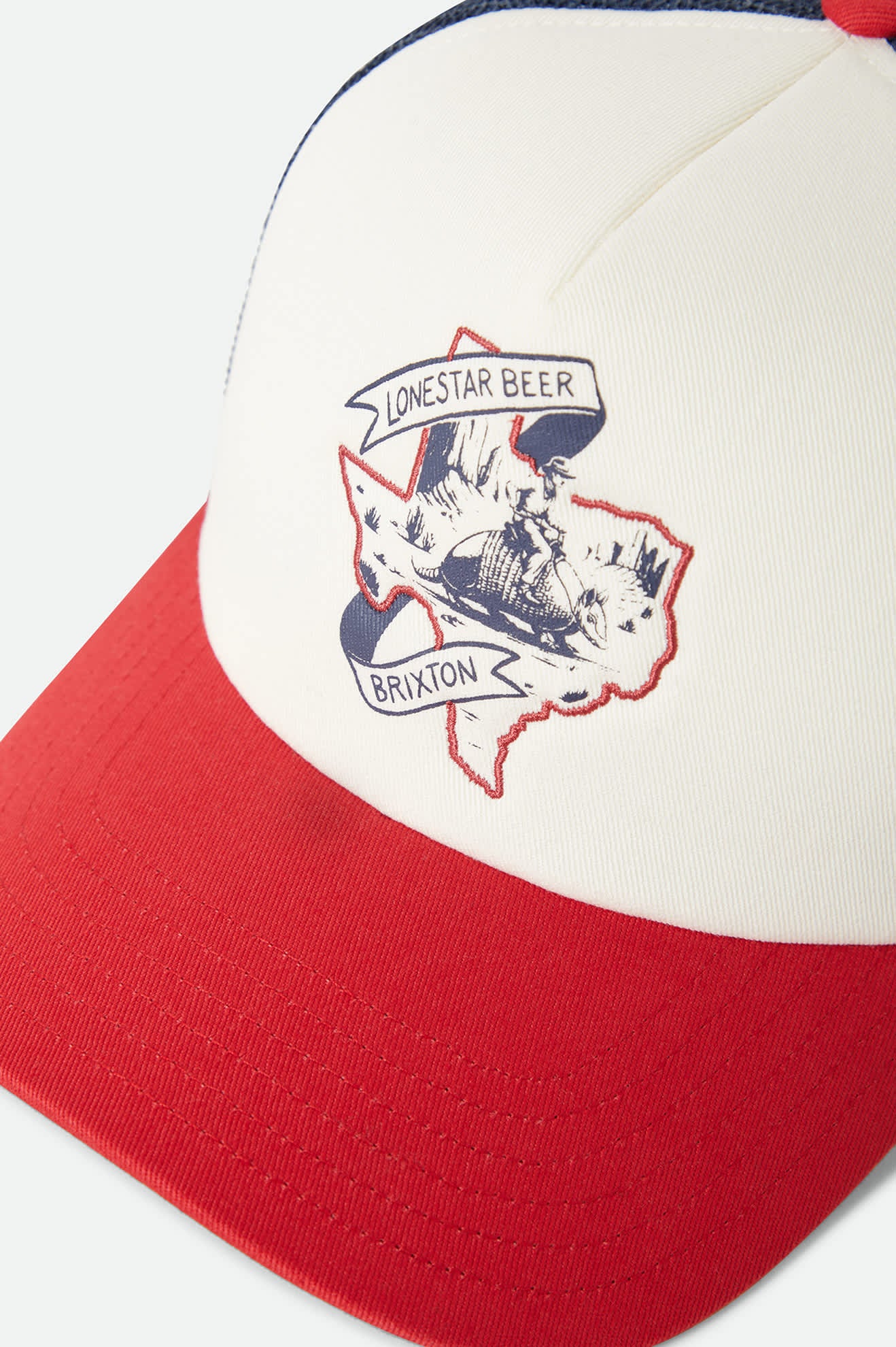 brixton-lone-star-trucker-cap-snapback-rot-wei-blau-mesh image 5