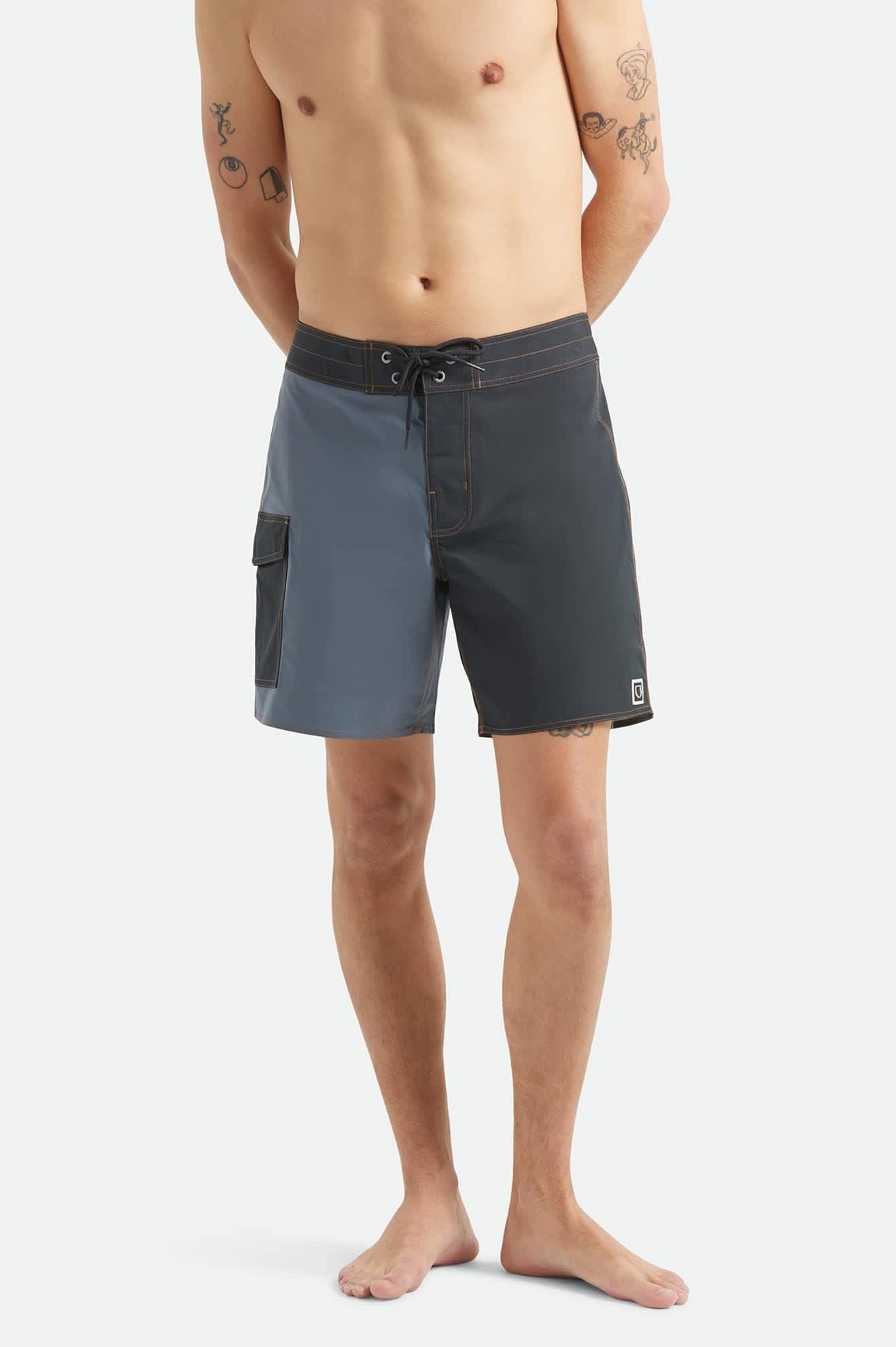 brixton-classic-trunk-17-boardshorts-schwarz-schnelltrocknend image 2