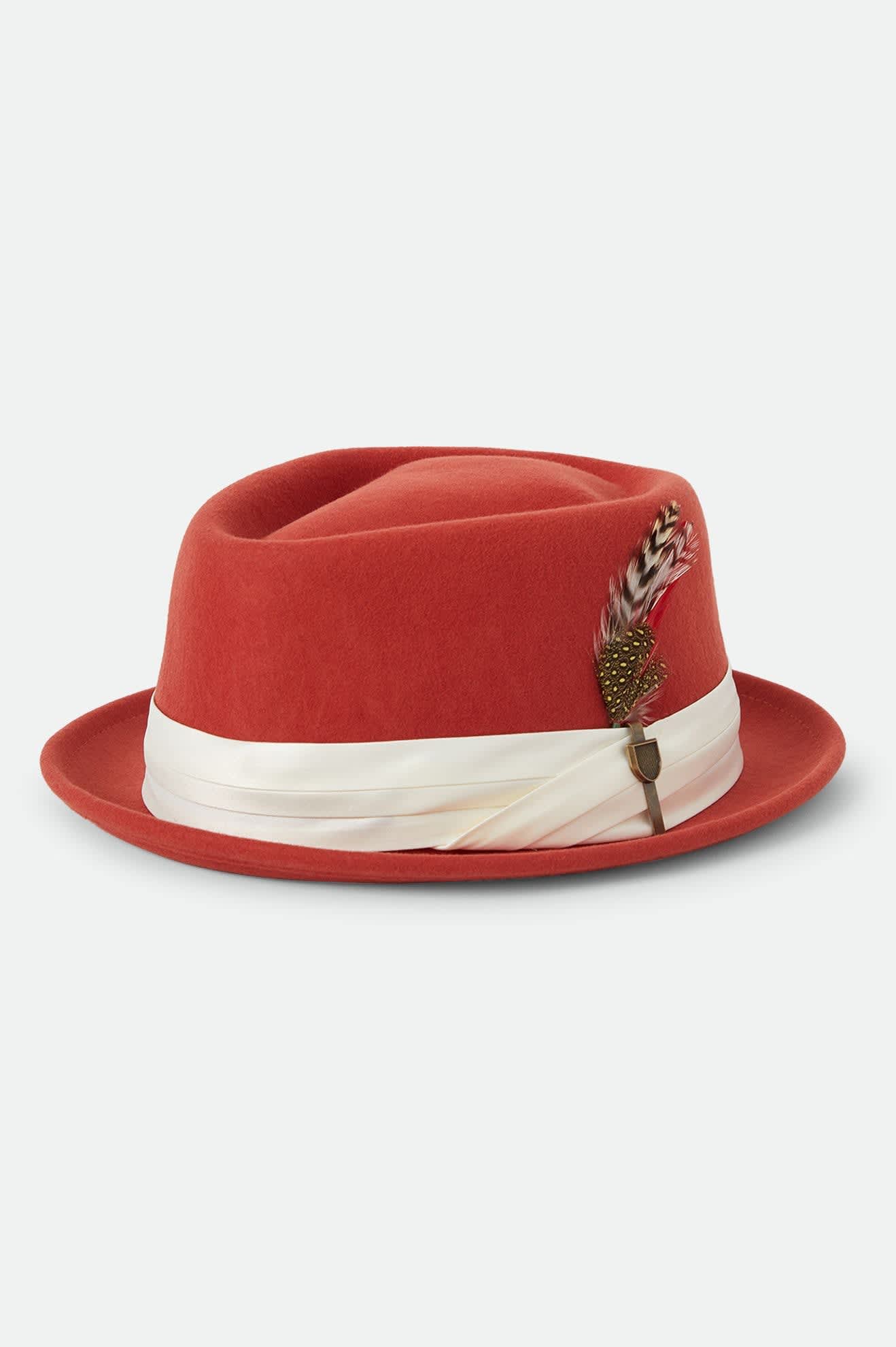 brixton-stout-pork-pie-red-earth-wax-paper-fedora-hut image 1
