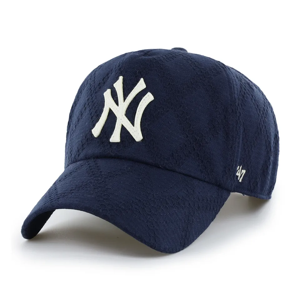 47-clean-up-pinch-front-ny-yankees-cap-navy-lederriemen image 1