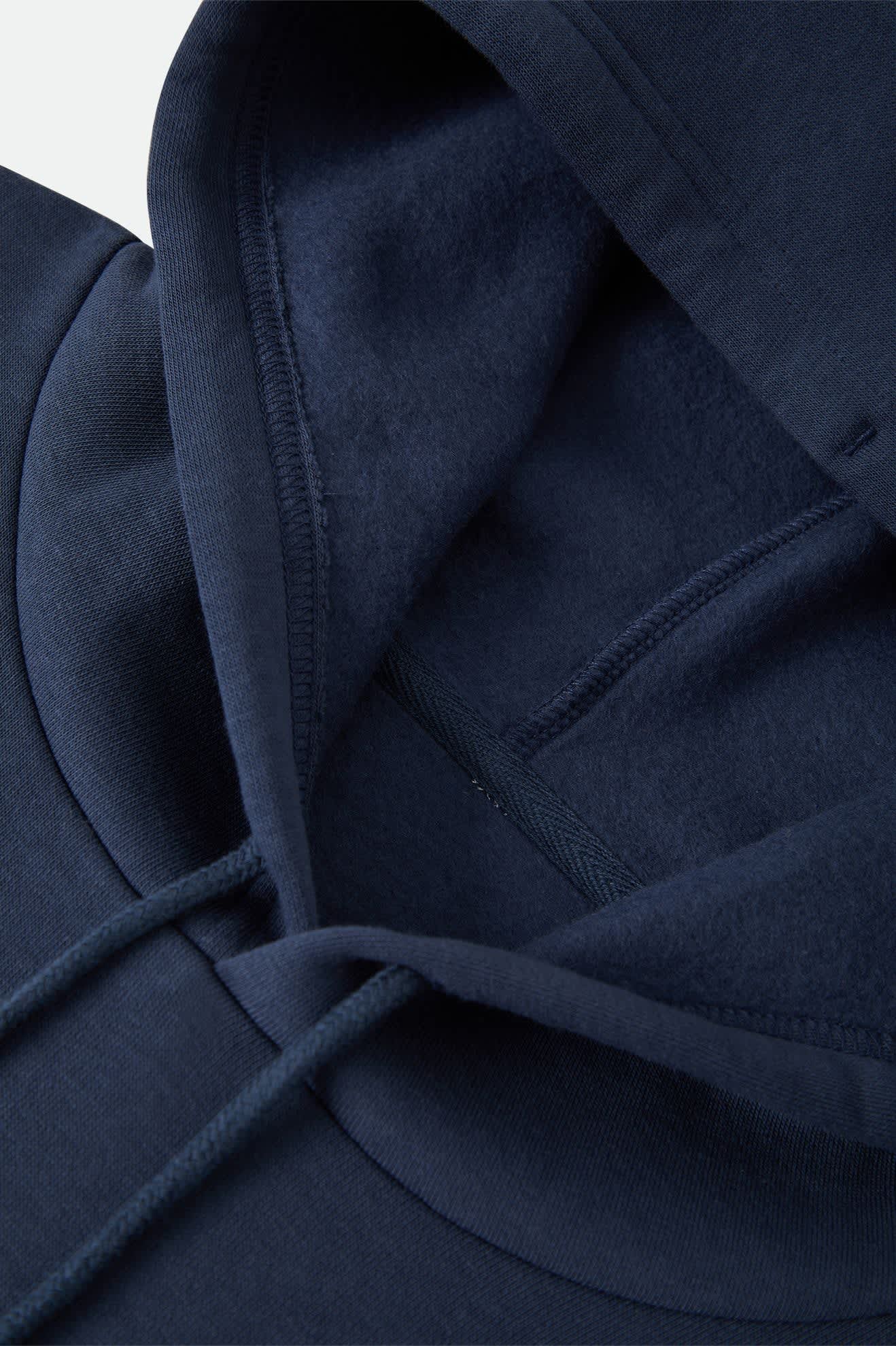 brixton-trademark-hood-hoodie-washed-navy-fleece image 2