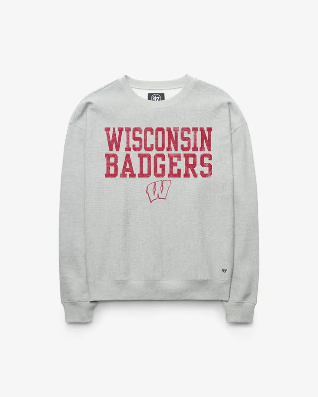 47-brand-wisconsin-badgers-campus-stack-sweatshirt-quartz-grey image 1
