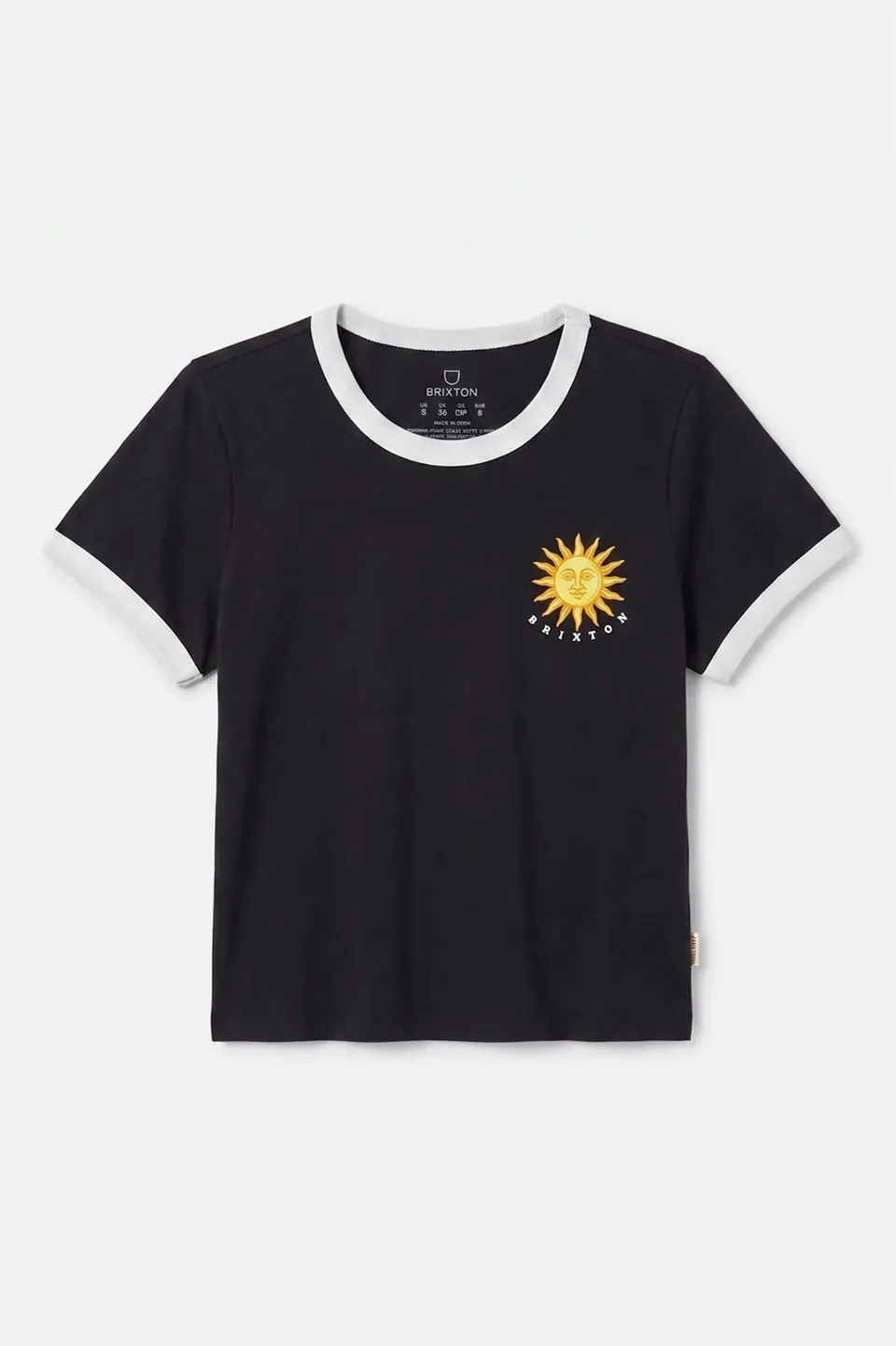 brixton-sunny-days-baby-t-shirt-damen-schwarz-wei-slim image 1