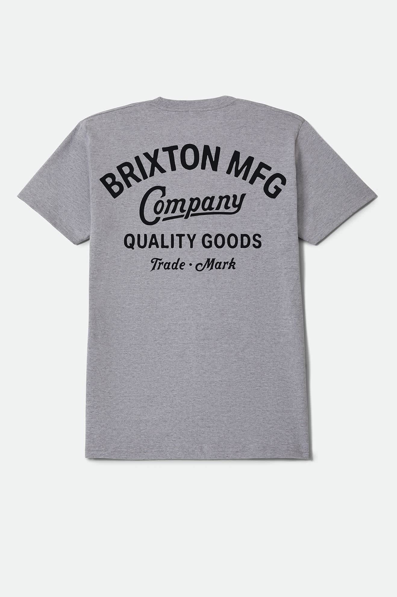 brixton-straton-standard-t-shirt-heather-grey-baumwolle image 2