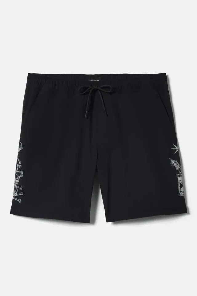 brixton-everyday-stretch-hybrid-7-shorts-schwarz-wei image 1