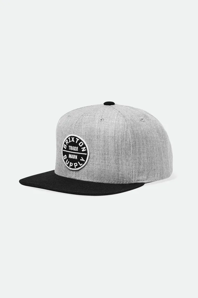 brixton-oath-iii-snapback-cap-hellgrau-schwarz-cord image 1
