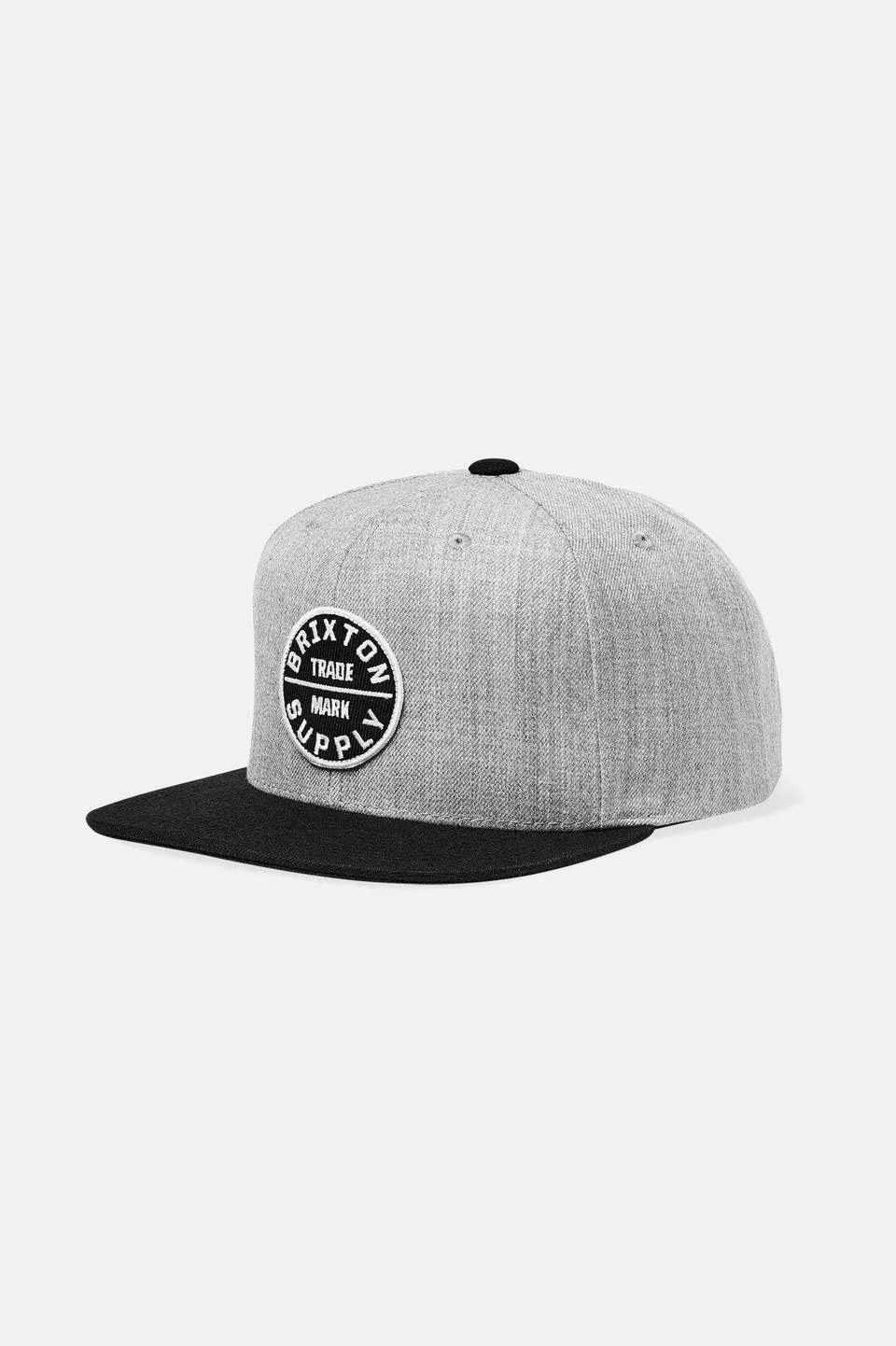 brixton-oath-iii-snapback-cap-hellgrau-schwarz-cord image 1