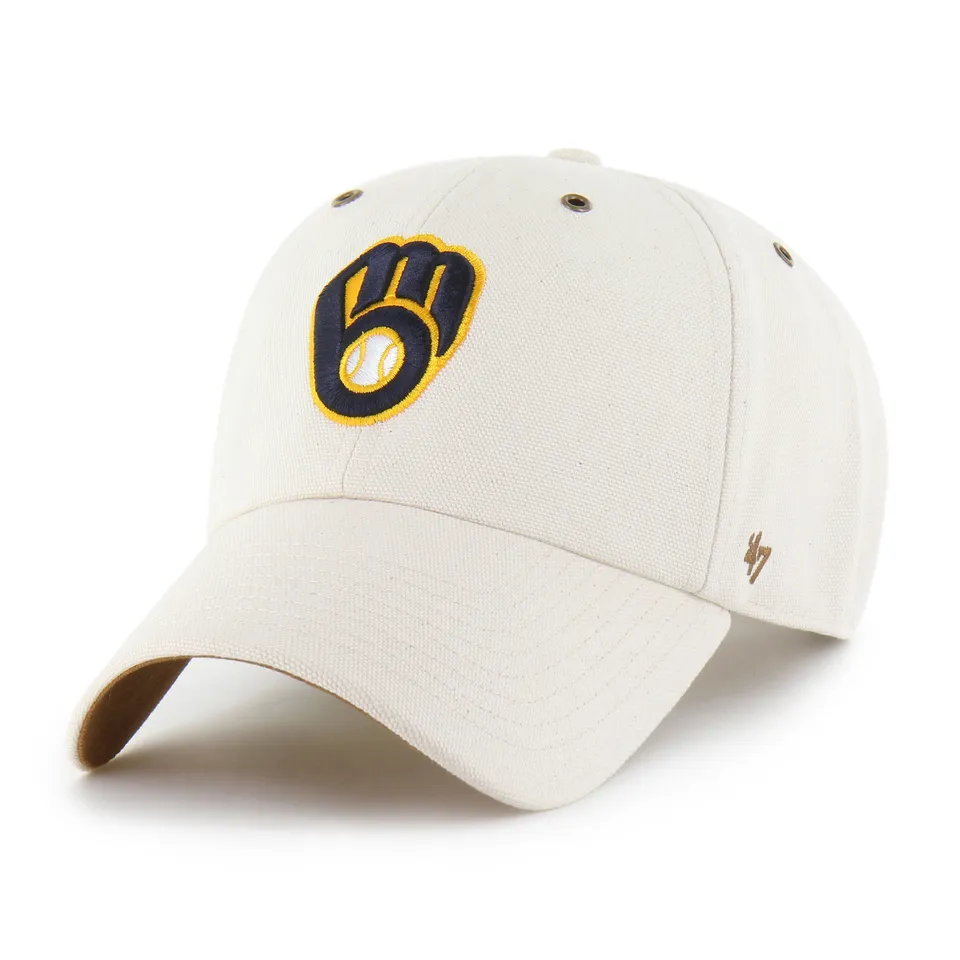 47-clean-up-milwaukee-brewers-cap-natural-carhartt-undyed image 1