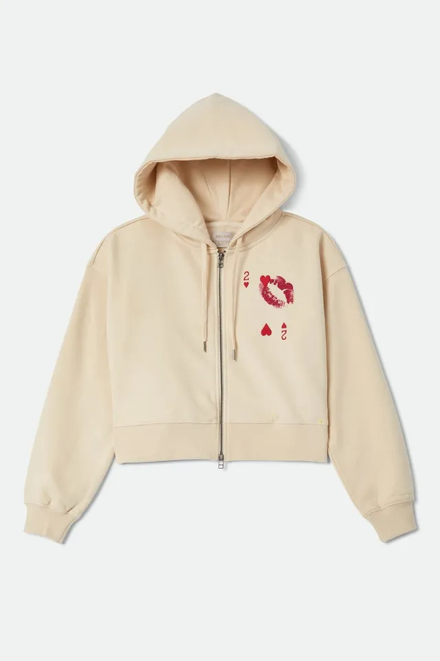 brixton-kissing-hearts-zip-hood-whitecap-baumwollfleece image 1
