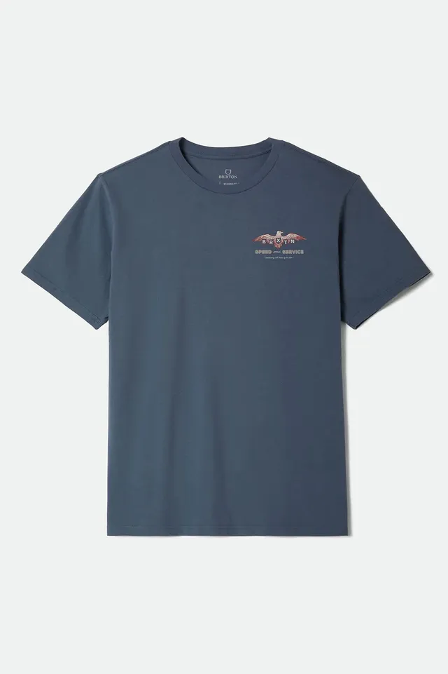 brixton-eagle-speed-shop-t-shirt-navy-mit-print image 1