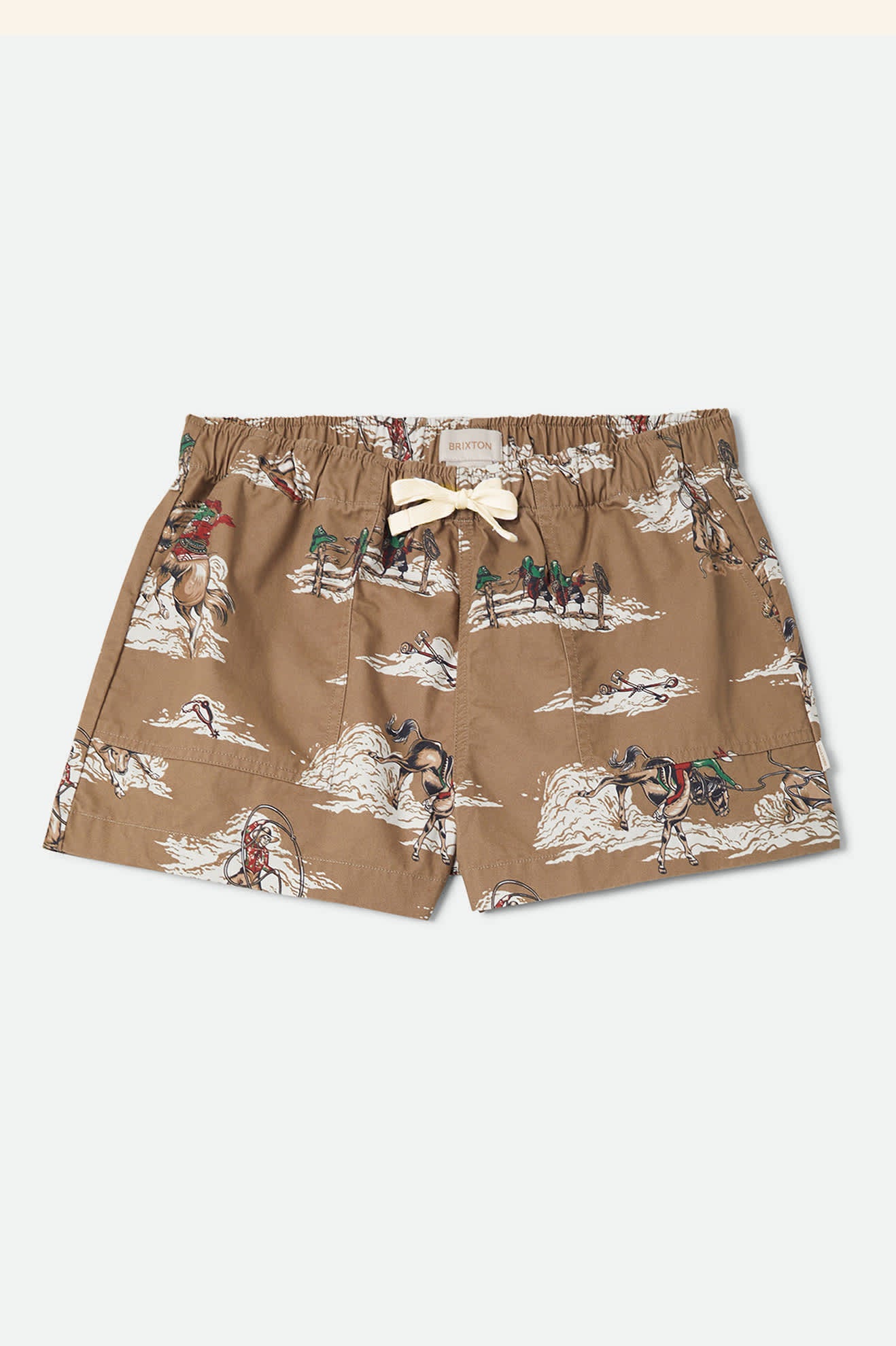brixton-everyday-short-mid-century-cowboy-print-braun image 2