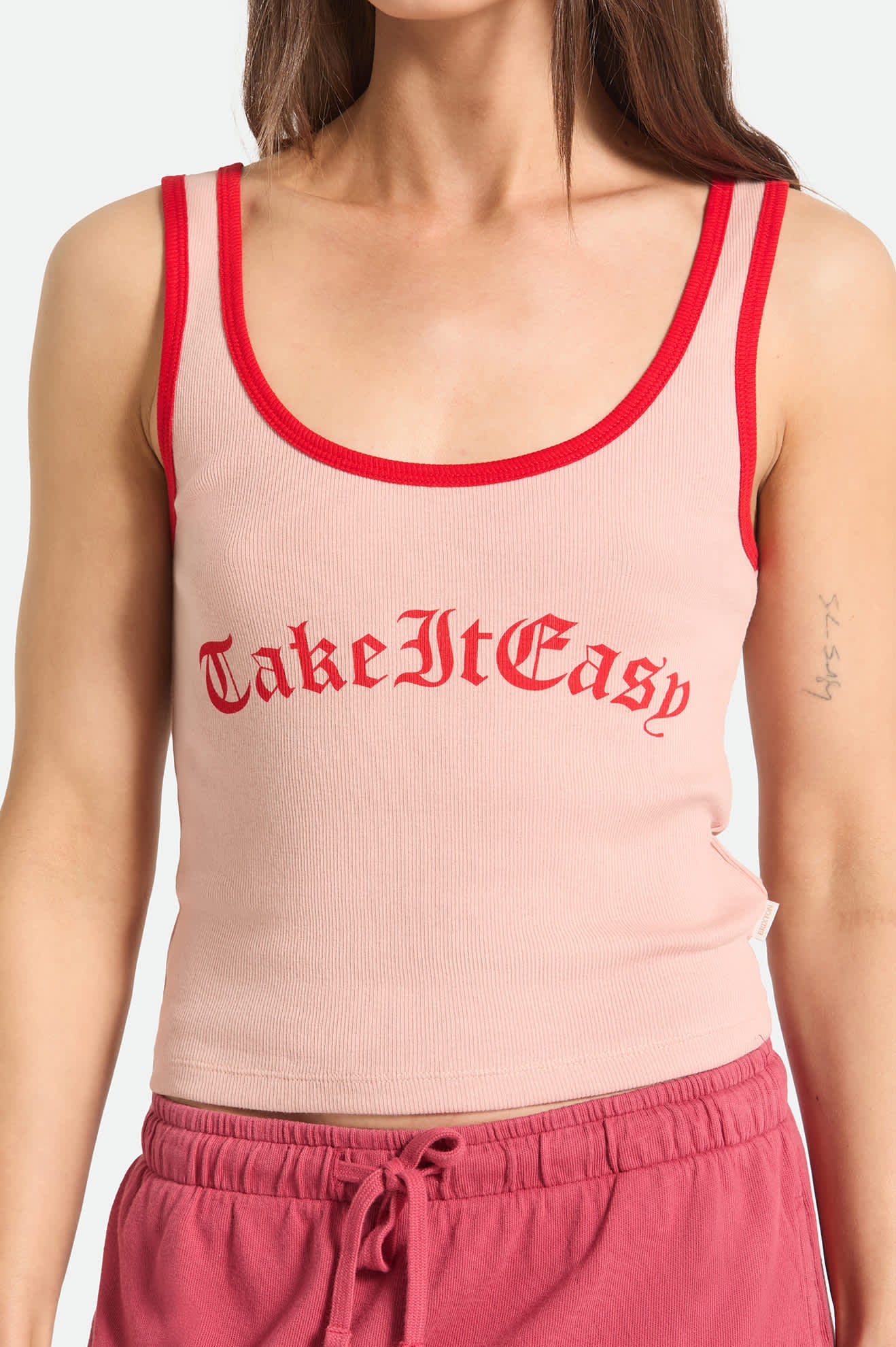 brixton-take-it-easy-ringer-a-tank-silver-pink image 5
