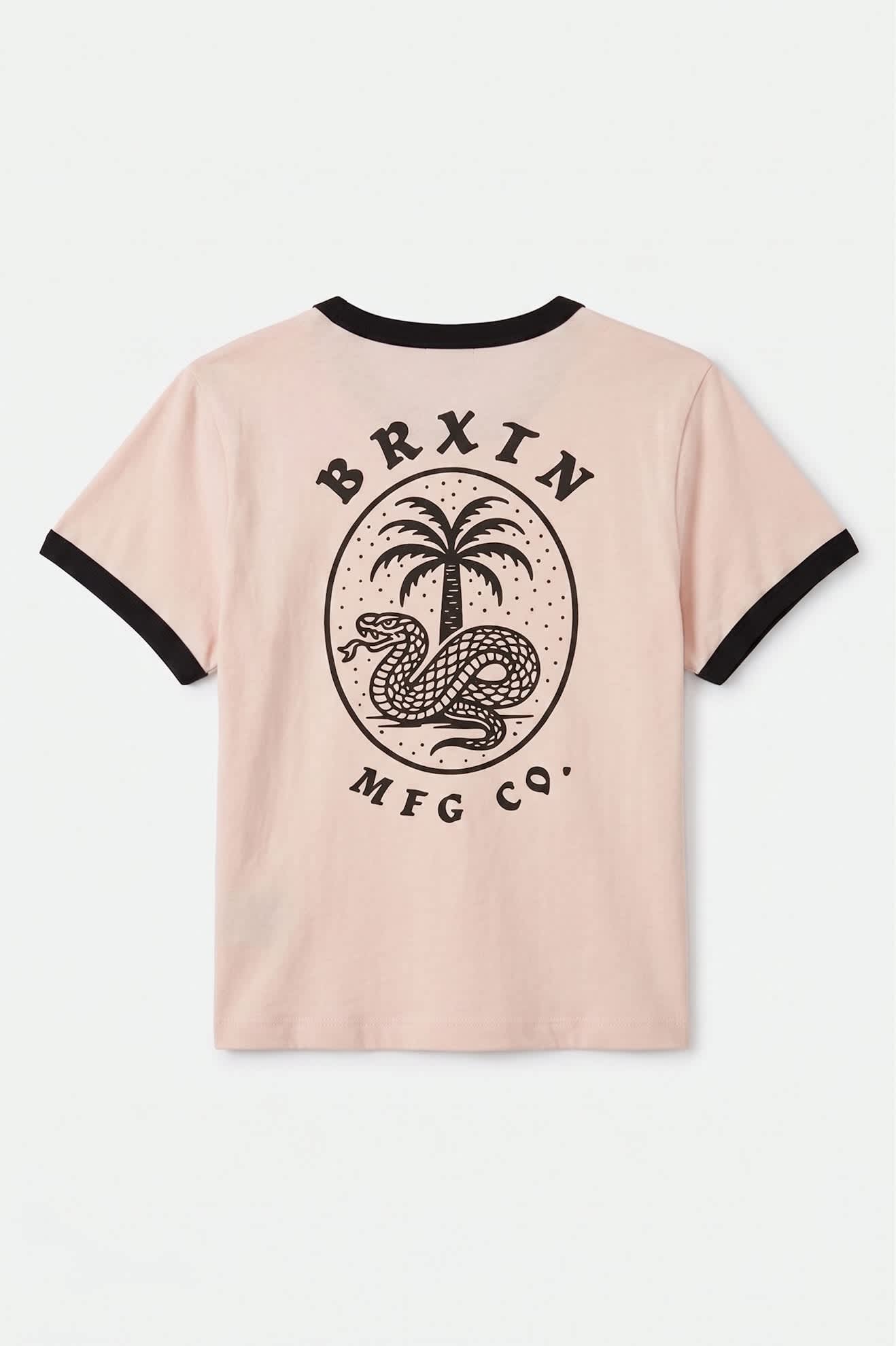 brixton-serpent-baby-t-shirt-chalk-pink-black-slim-fit image 2