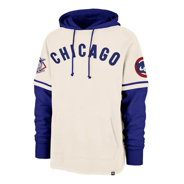 47-brand-chicago-cubs-cooperstown-shortstop-hoodie-cream image 1