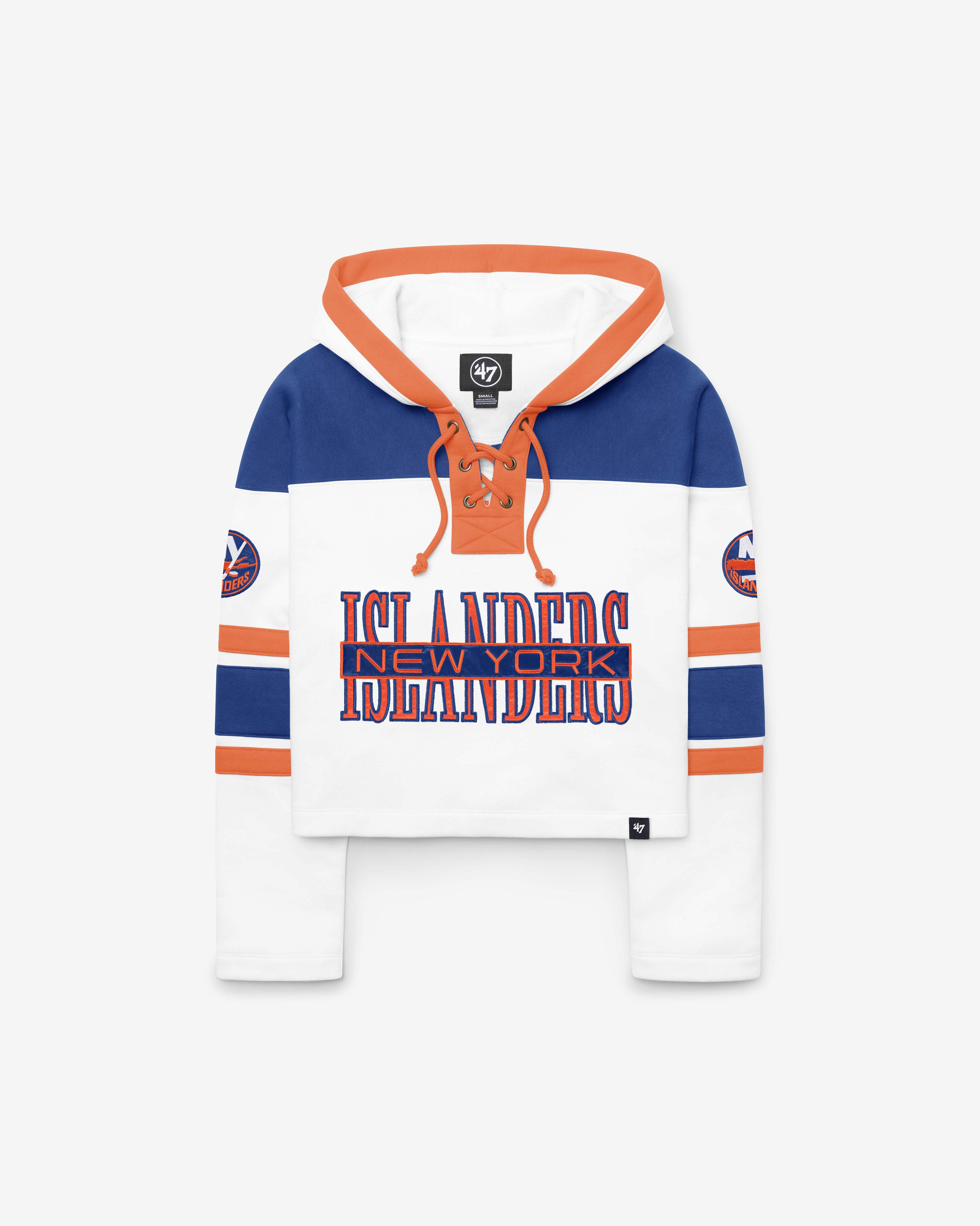 47-brand-47-lacer-islanders-hoodie-white-wash image 1