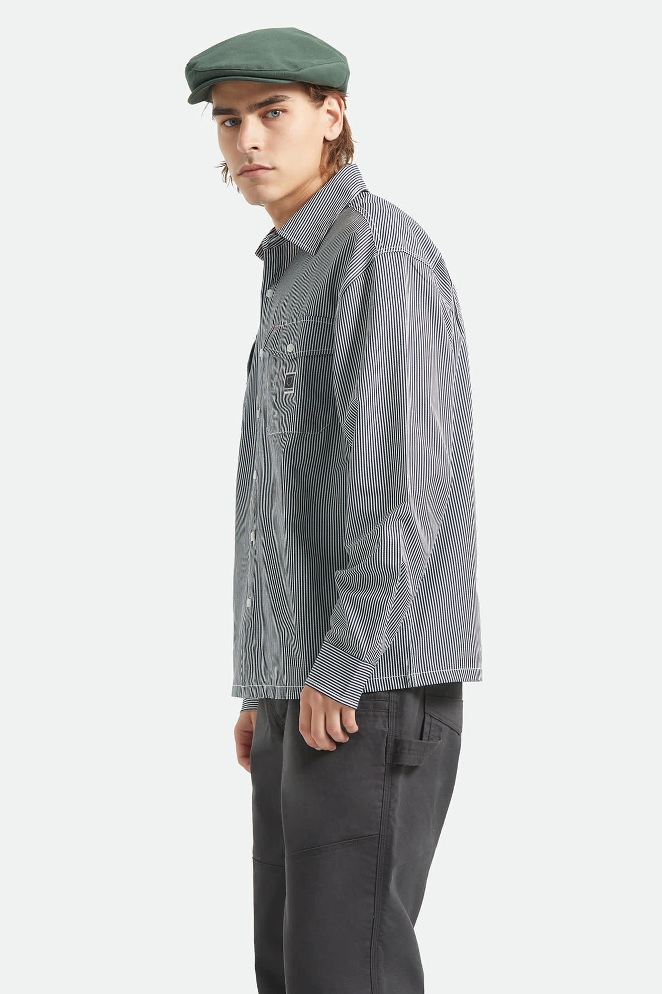brixton-journey-lightweight-hemd-navy-white-stripe-langarm image 3