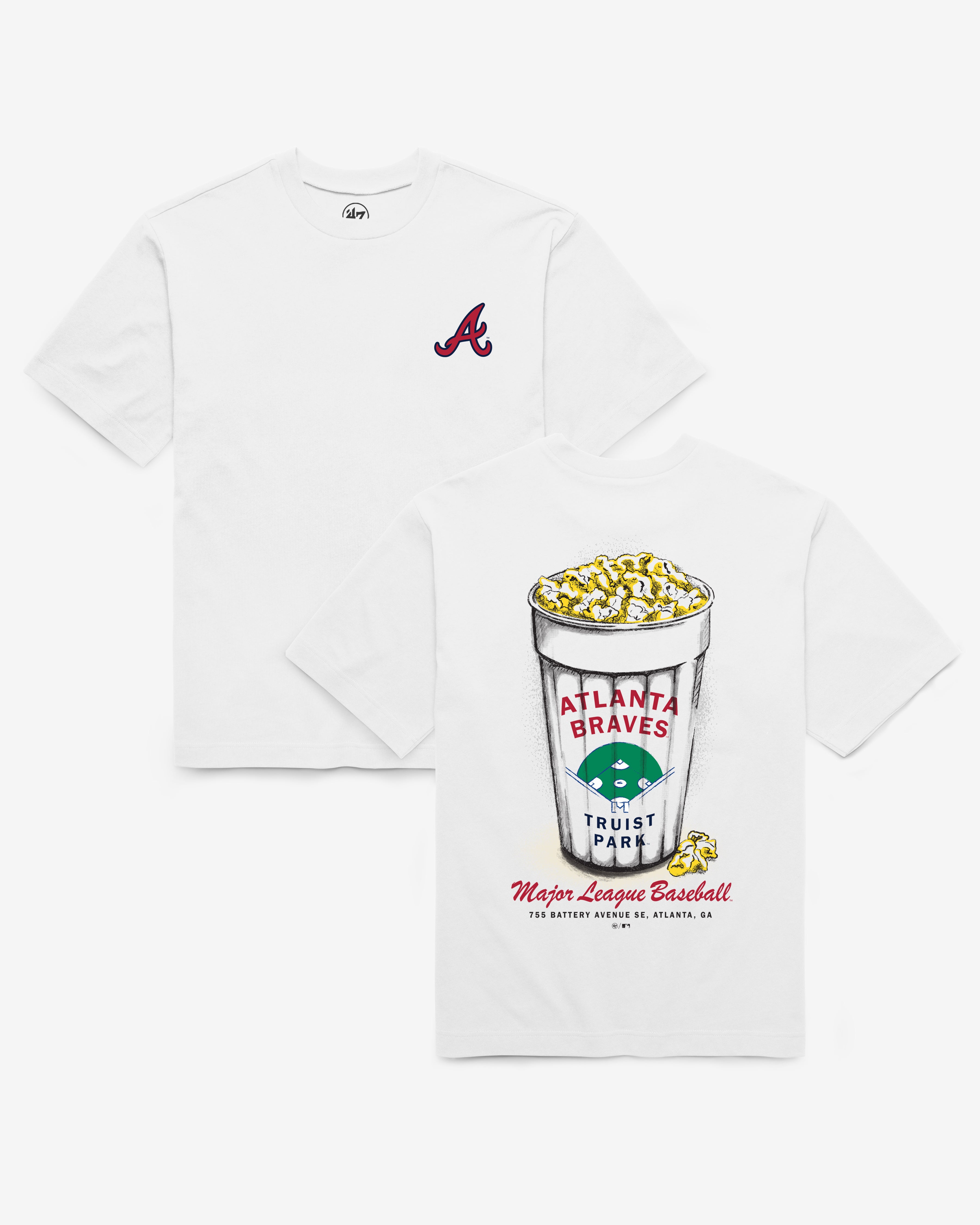 47-foundation-tee-atlanta-braves-snack-stand-t-shirt-white image 1