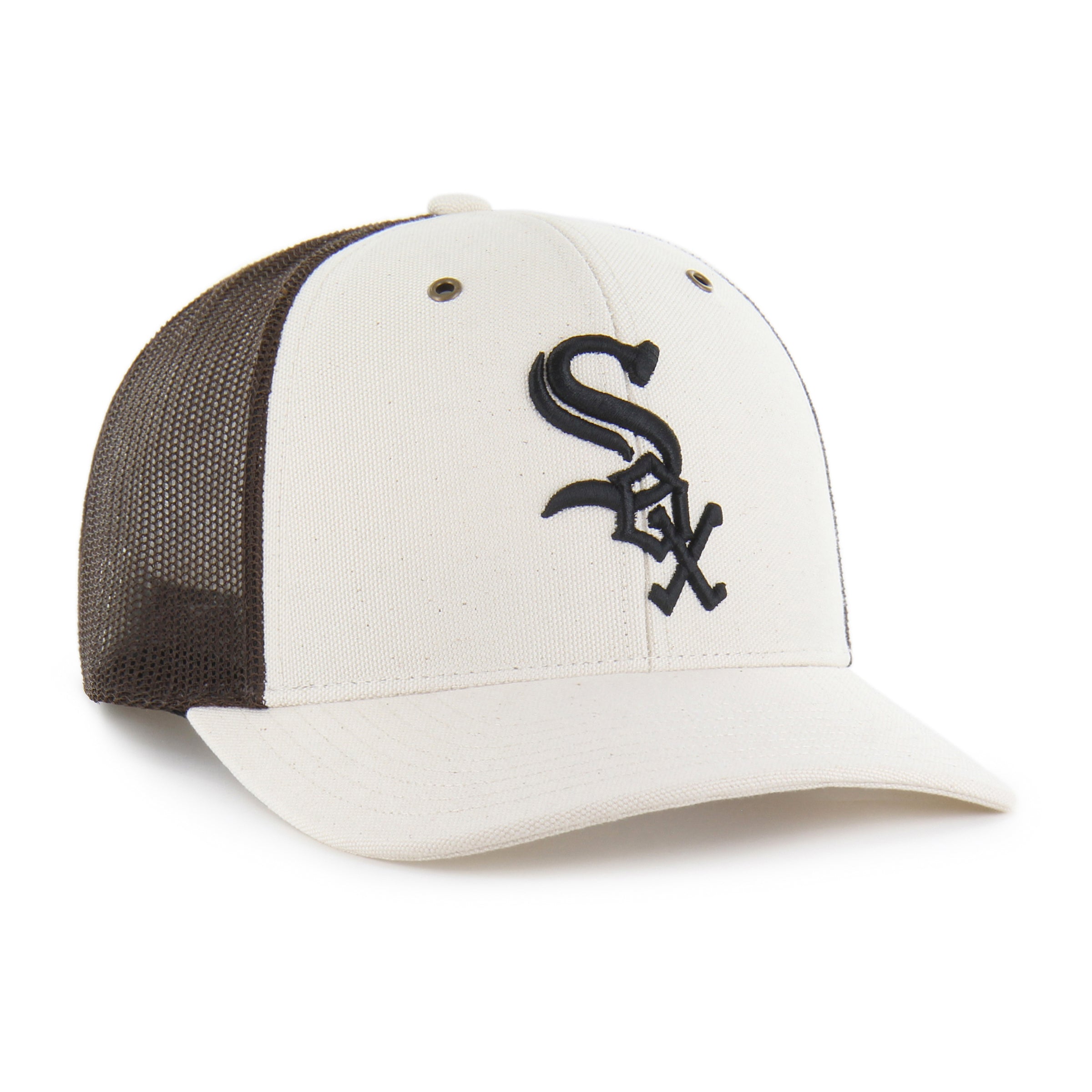47-trucker-chicago-white-sox-cap-natural-snapback-mesh image 4