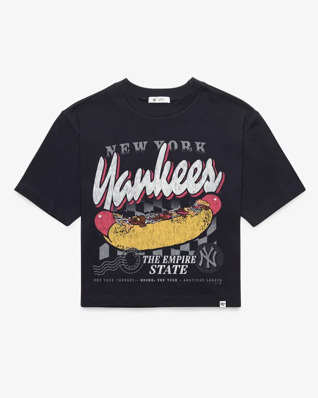 47-brand-reed-city-yankees-t-shirt-damen-navy-cropped image 1