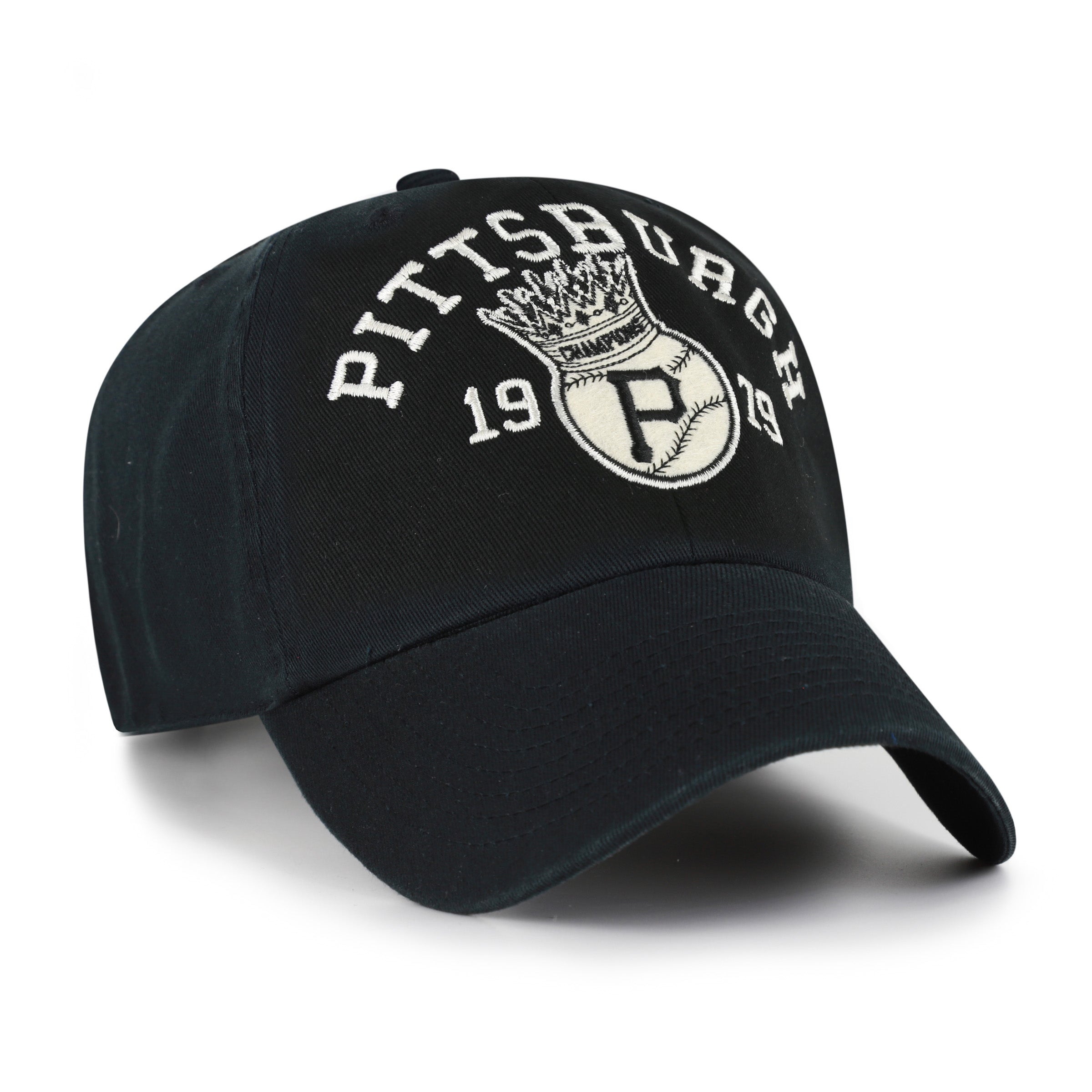 47-brand-clean-up-pittsburgh-pirates-crown-ball-cap-schwarz image 3