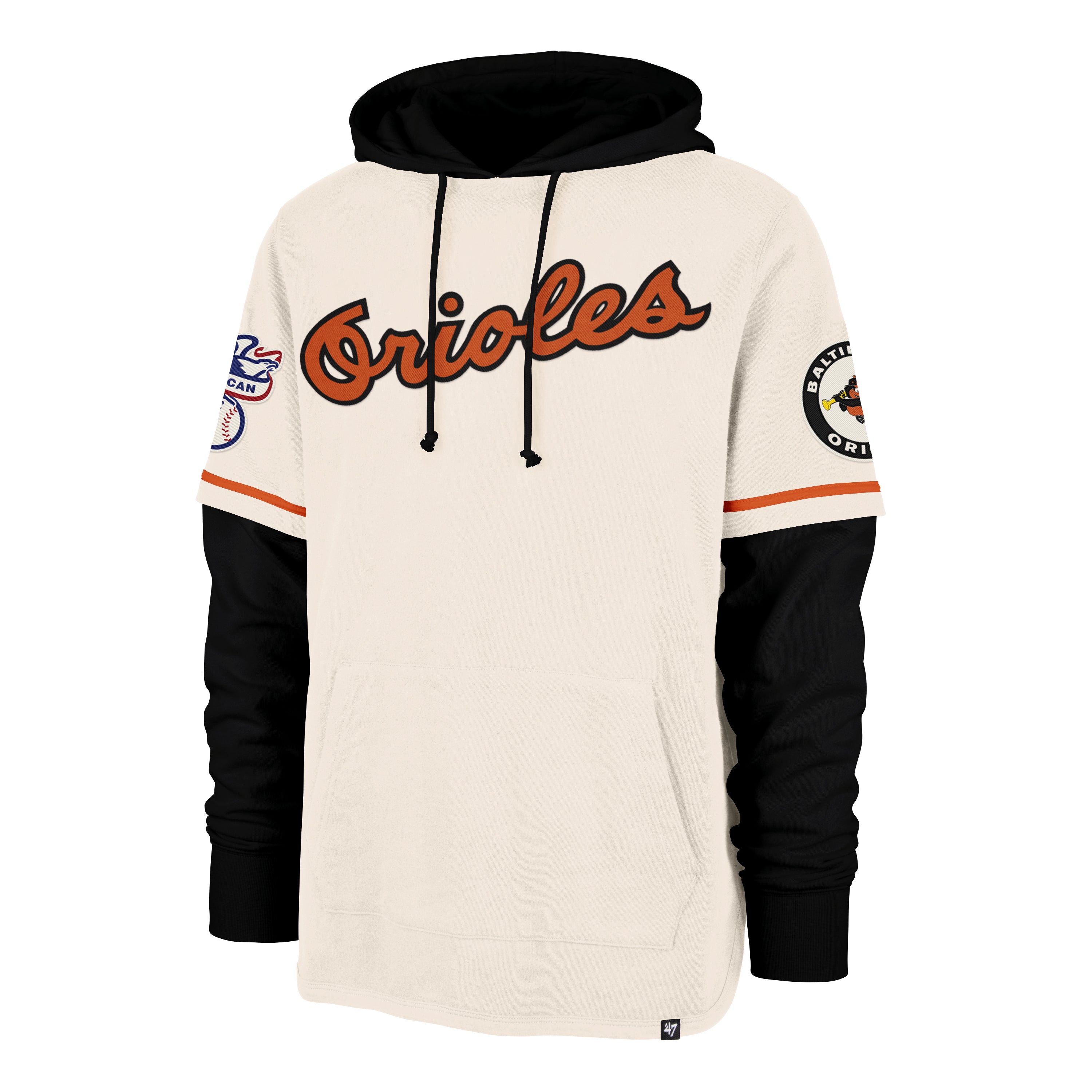 47-brand-shortstop-trifecta-orioles-hoodie-creme-baumwolle image 1
