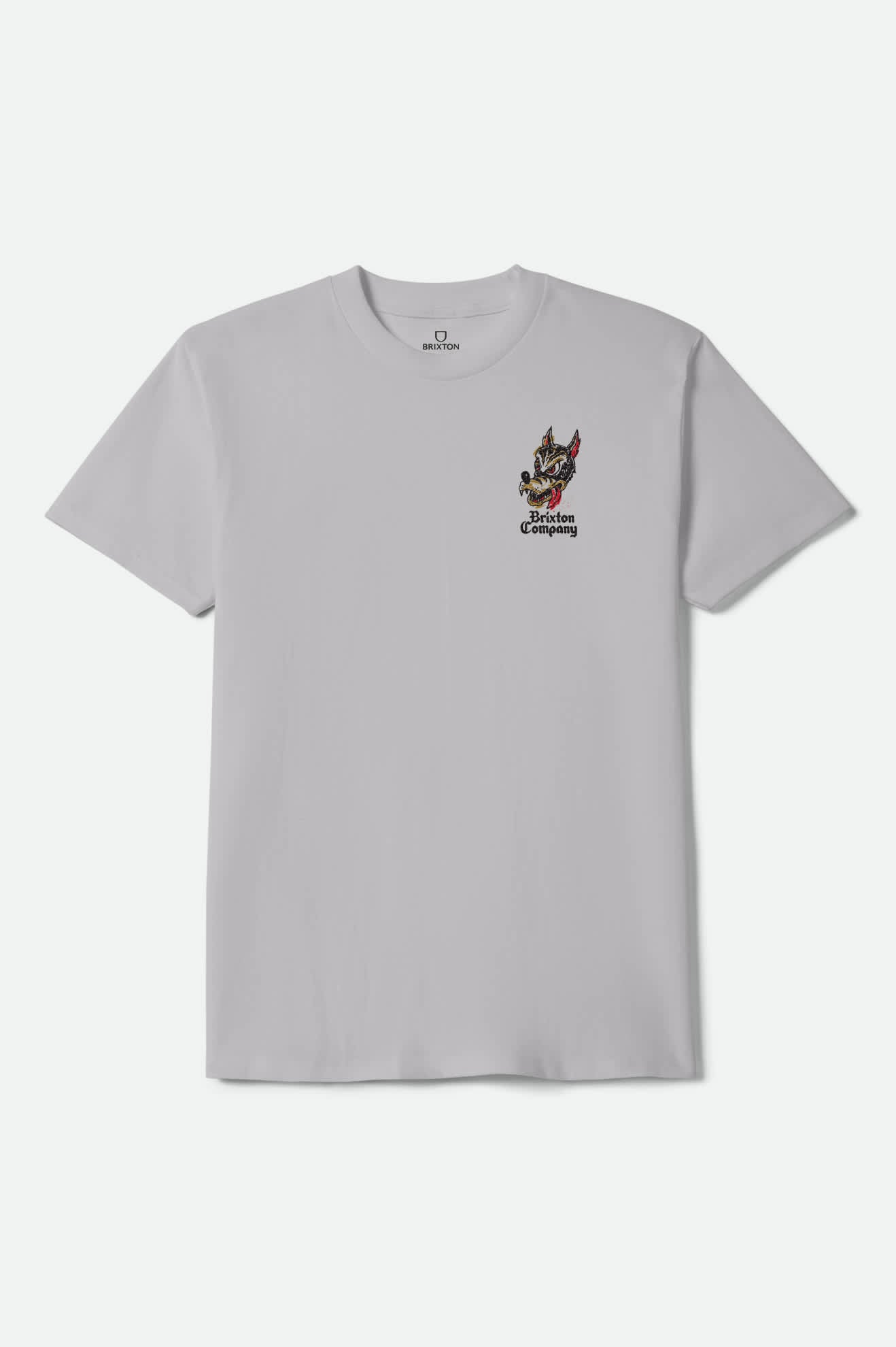 brixton-dawg-short-sleeve-t-shirt-herren-grau-pebble-wash image 2