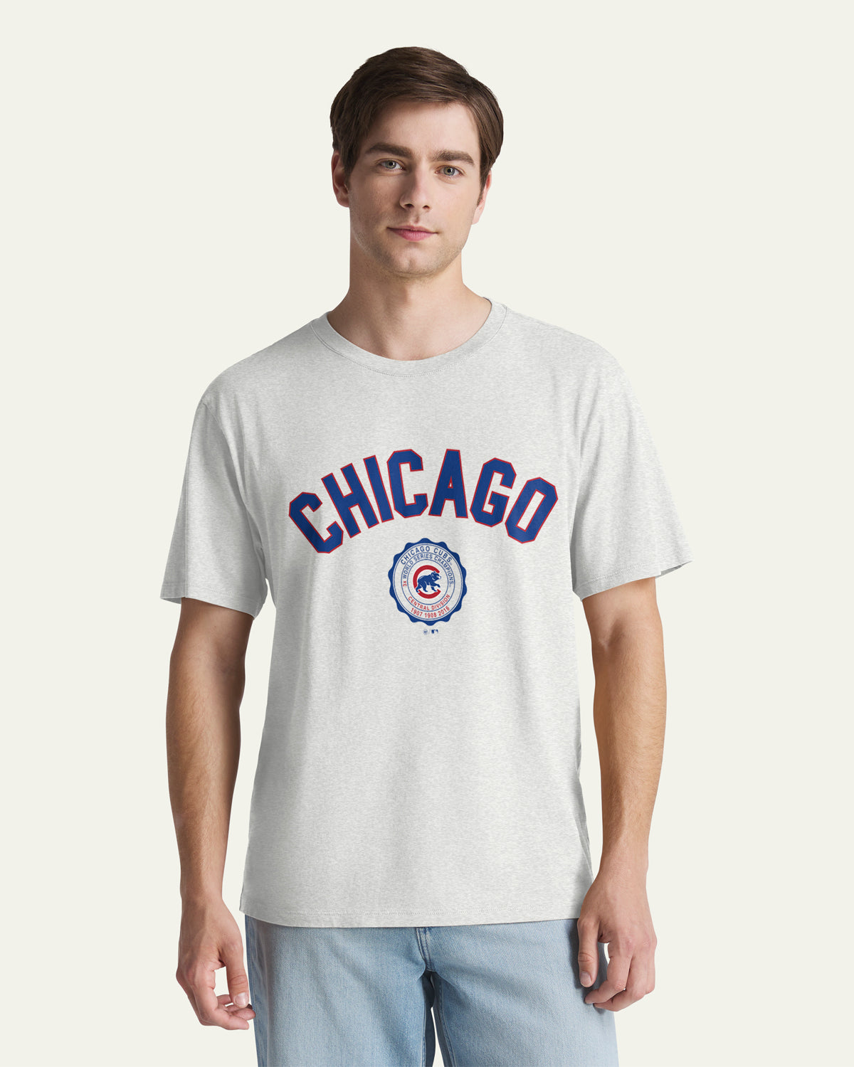 47-brand-chicago-cubs-cooperstown-crest-bend-t-shirt-relay-grey image 1