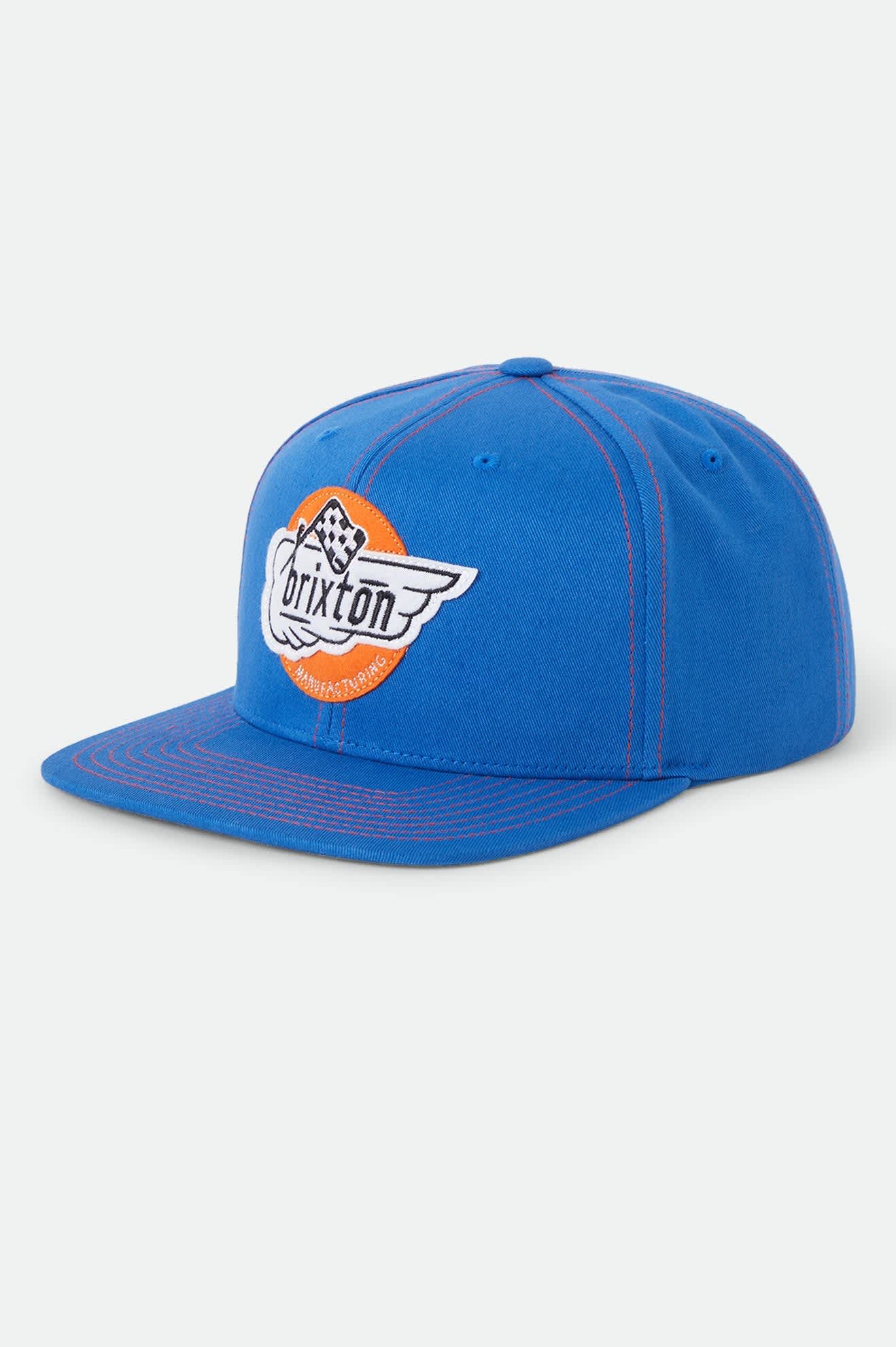brixton-heyward-snapback-cap-electric-indigo-baumwolle image 1