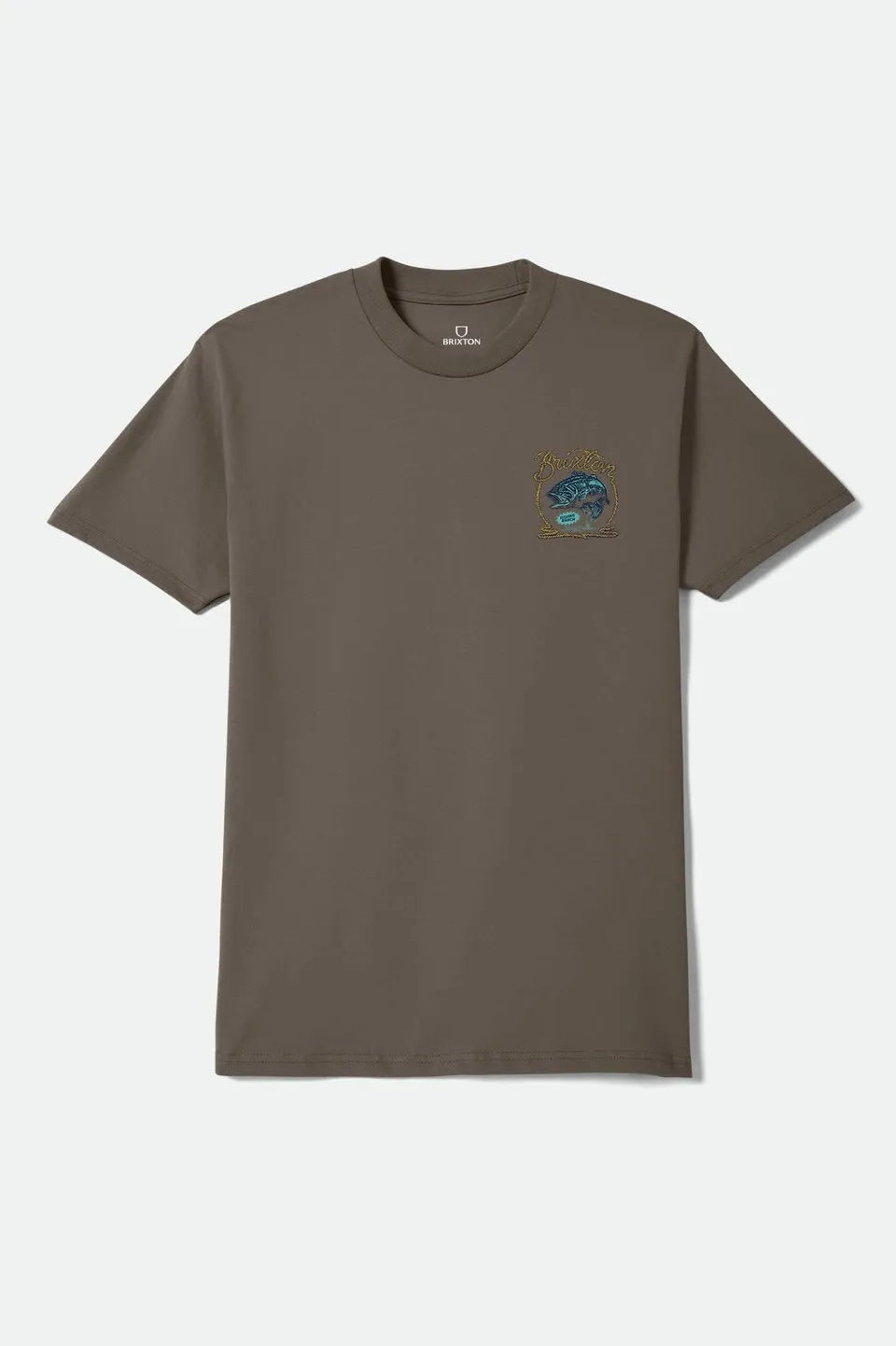 brixton-cast-standard-t-shirt-earth-braun-print image 1