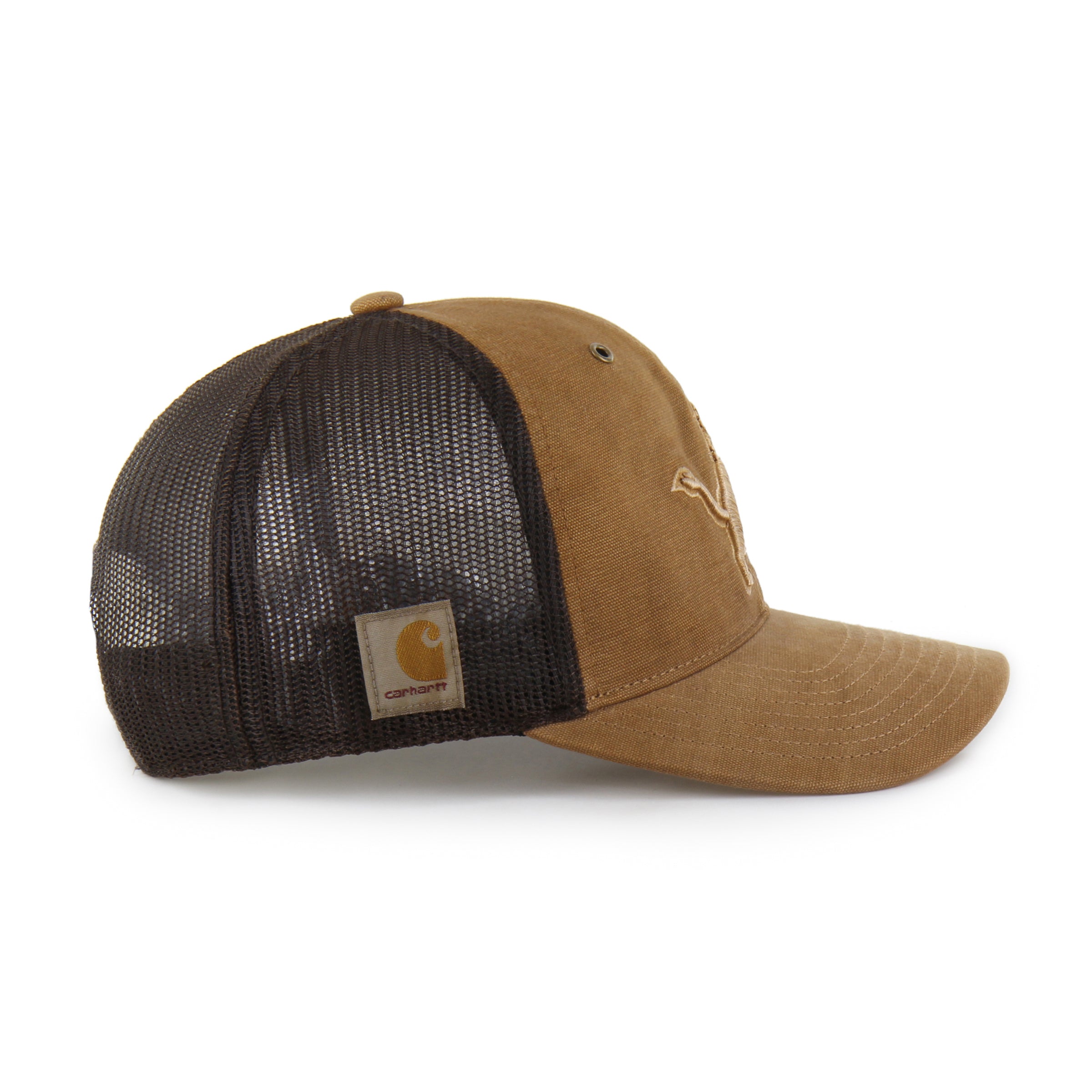 47-brand-carhartt-dyed-47-trucker-rf-detroit-lions-cap-braun-snapback image 2