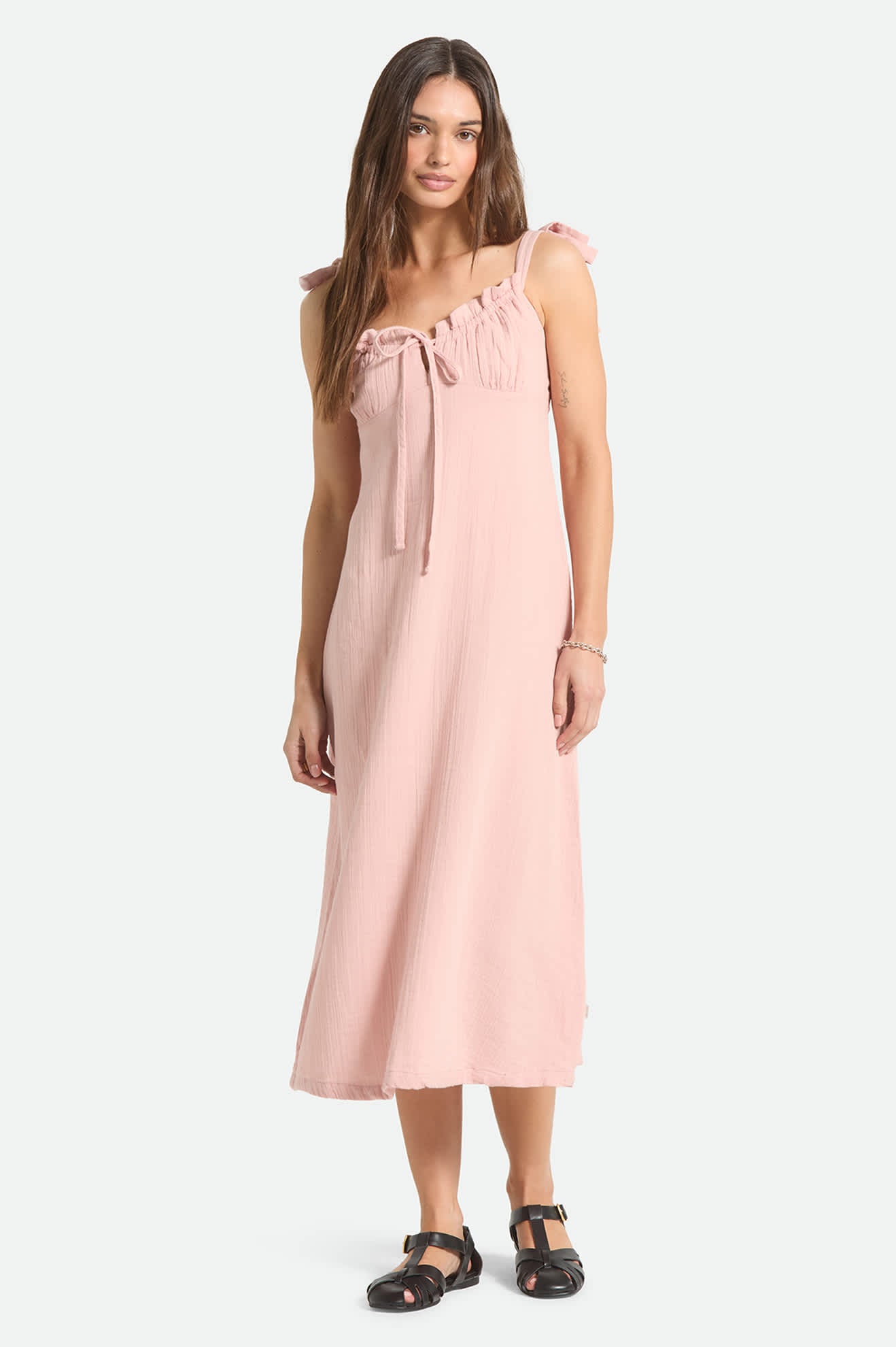 brixton-tie-dress-silver-pink-baumwollkleid image 5
