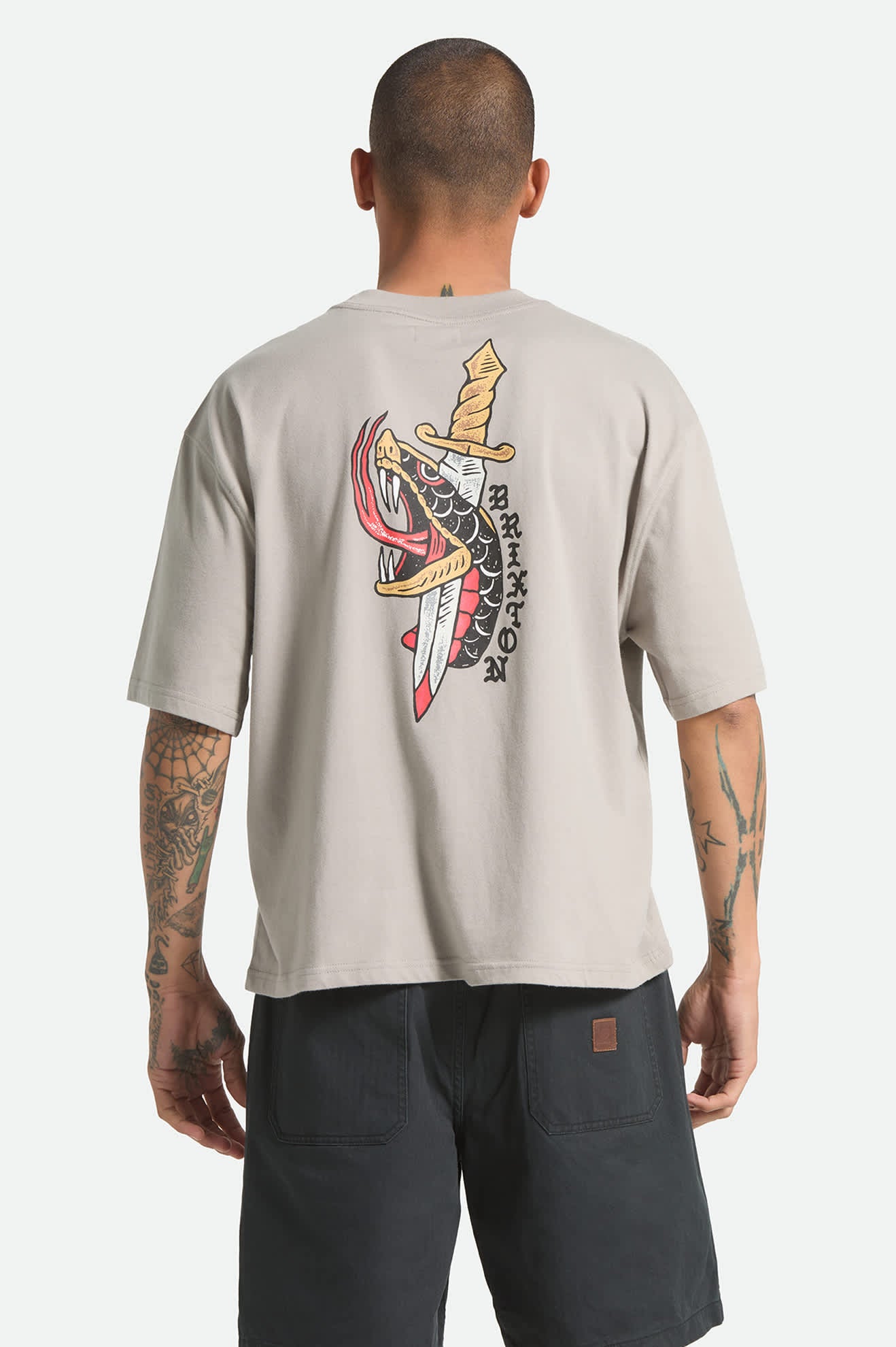 brixton-sword-crop-t-shirt-pebble-stone-damen-boxed image 3
