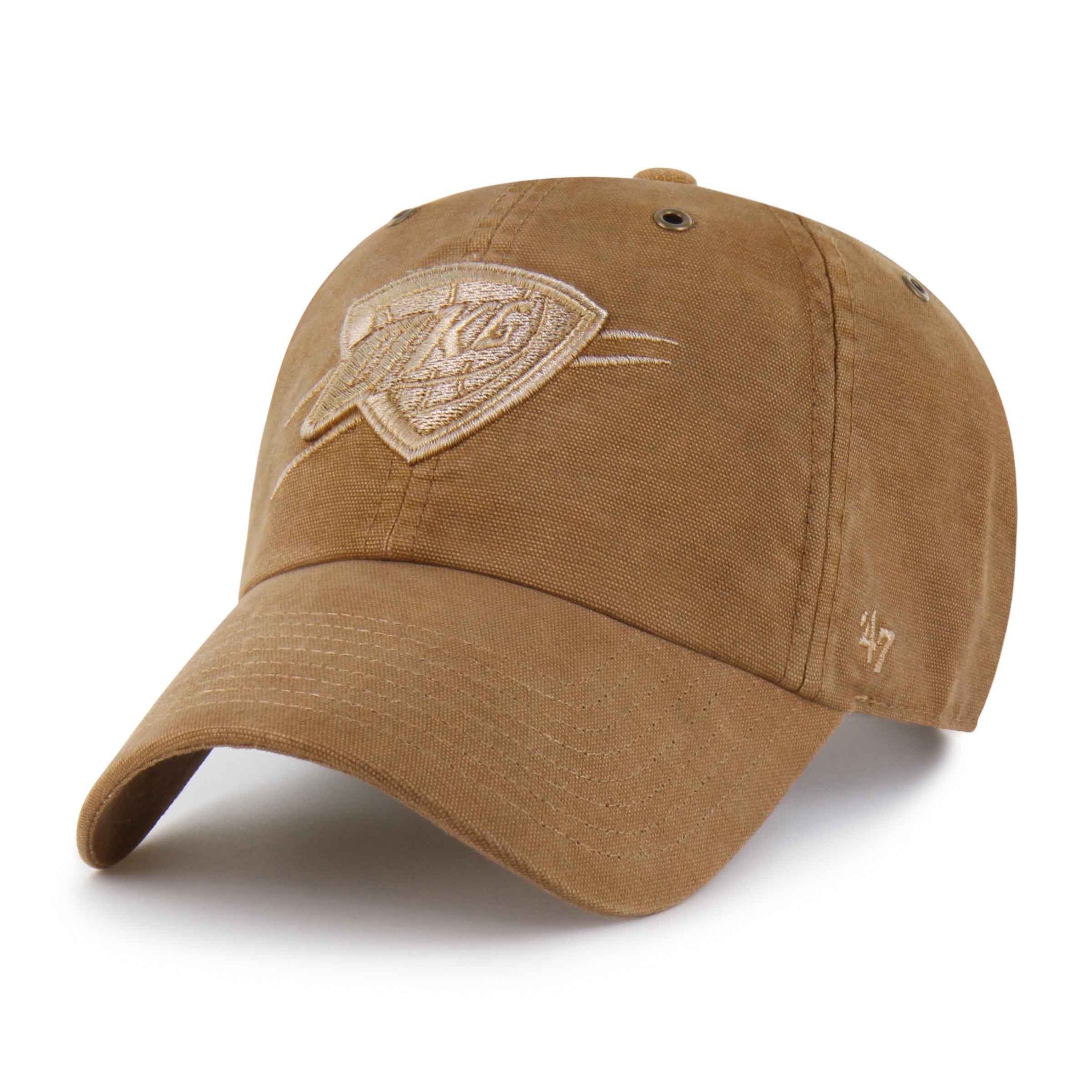 47-brand-oklahoma-city-thunder-carhartt-dyed-clean-up-cap-braun image 4