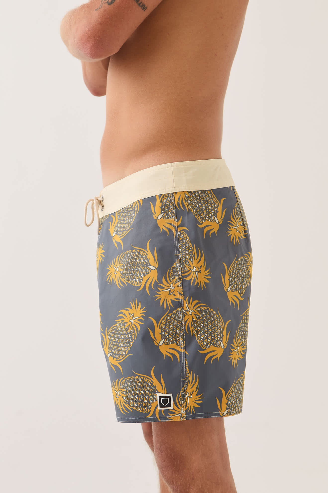 brixton-classic-trunk-17-boardshorts-grey-pineapple image 5